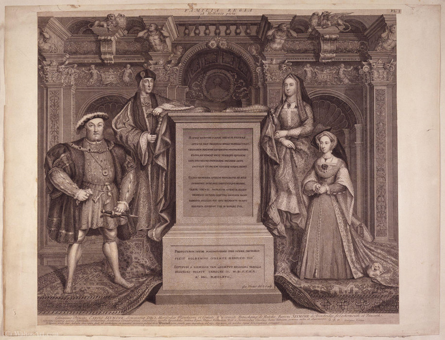 King Henry Viii, King Henry Vii, Elizabeth Of York, Jane Seymour — Remigius Van Leemput (remigeus Vanlimpitt)
