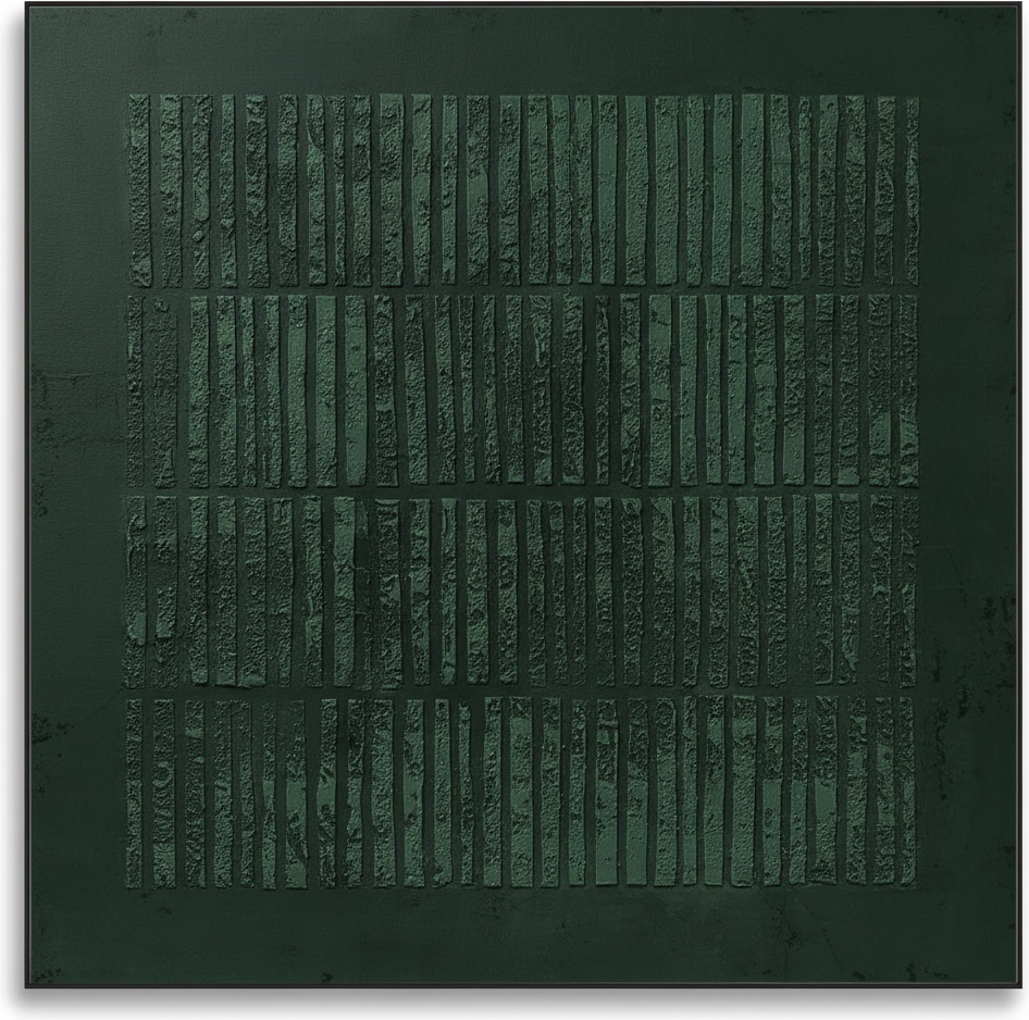 Monolithic Rhythms Of Forest Moss In A Timeless Abstract Grid — David Moreau