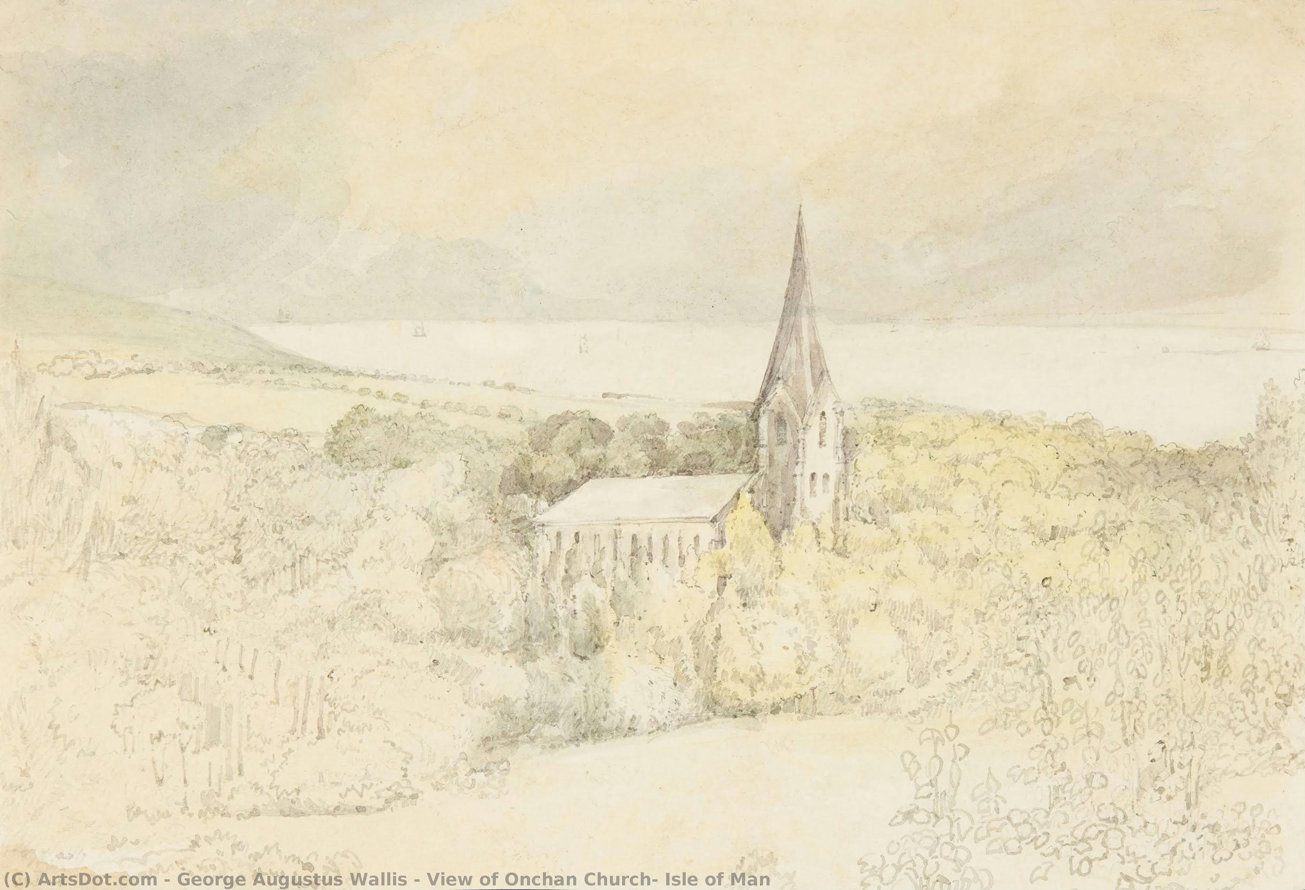 View Of Onchan Church, Isle Of Man — George Augustus Wallis