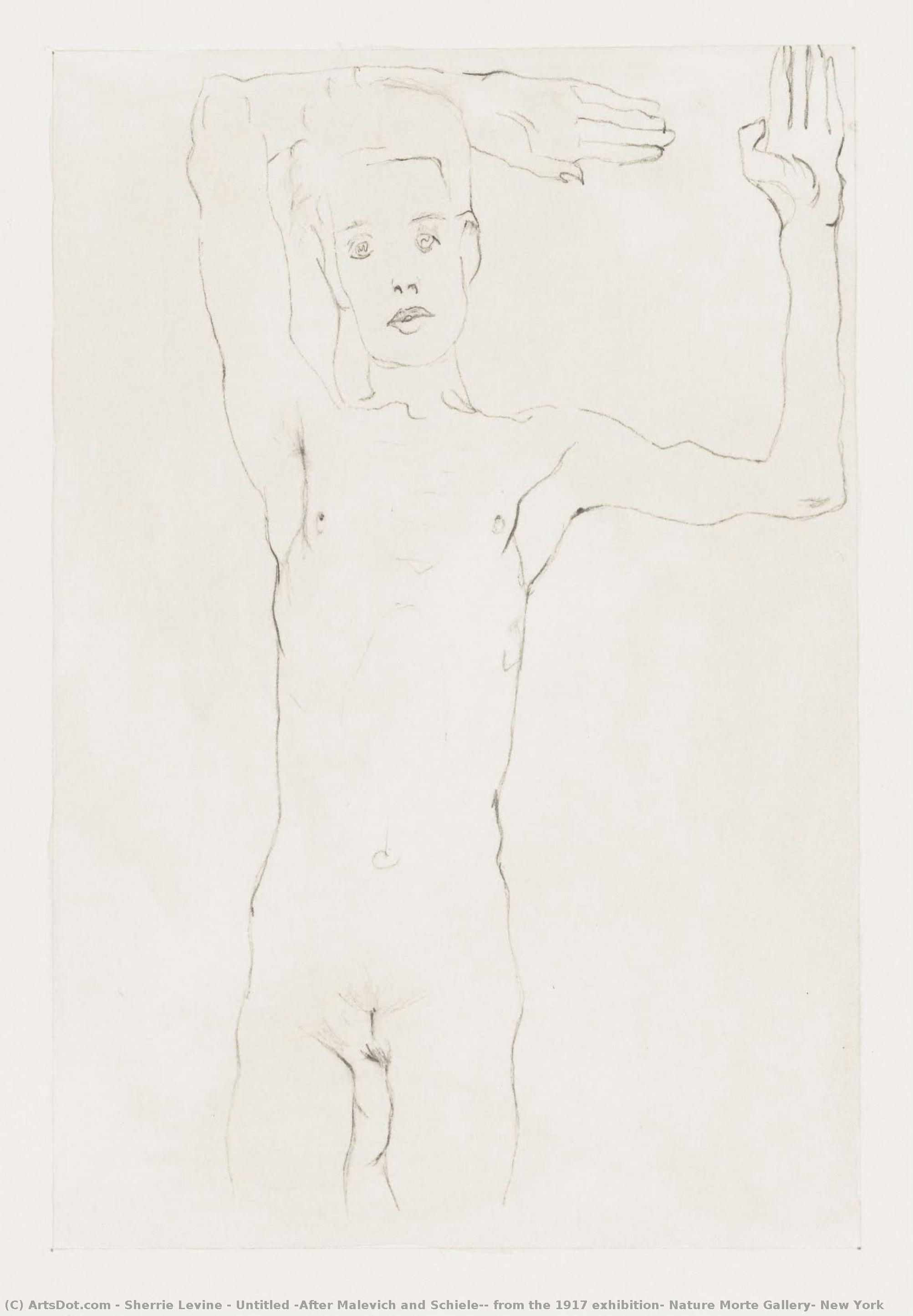 Untitled (after Malevich And Schiele), From The 1917 Exhibition, Nature Morte Gallery, New York — Sherrie Levine