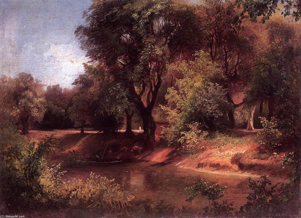 Forest Scene With River — Sándor Brodszky