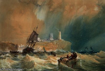 A Trading Brig Running Out Of Tynemouth — John Wilson Carmichael