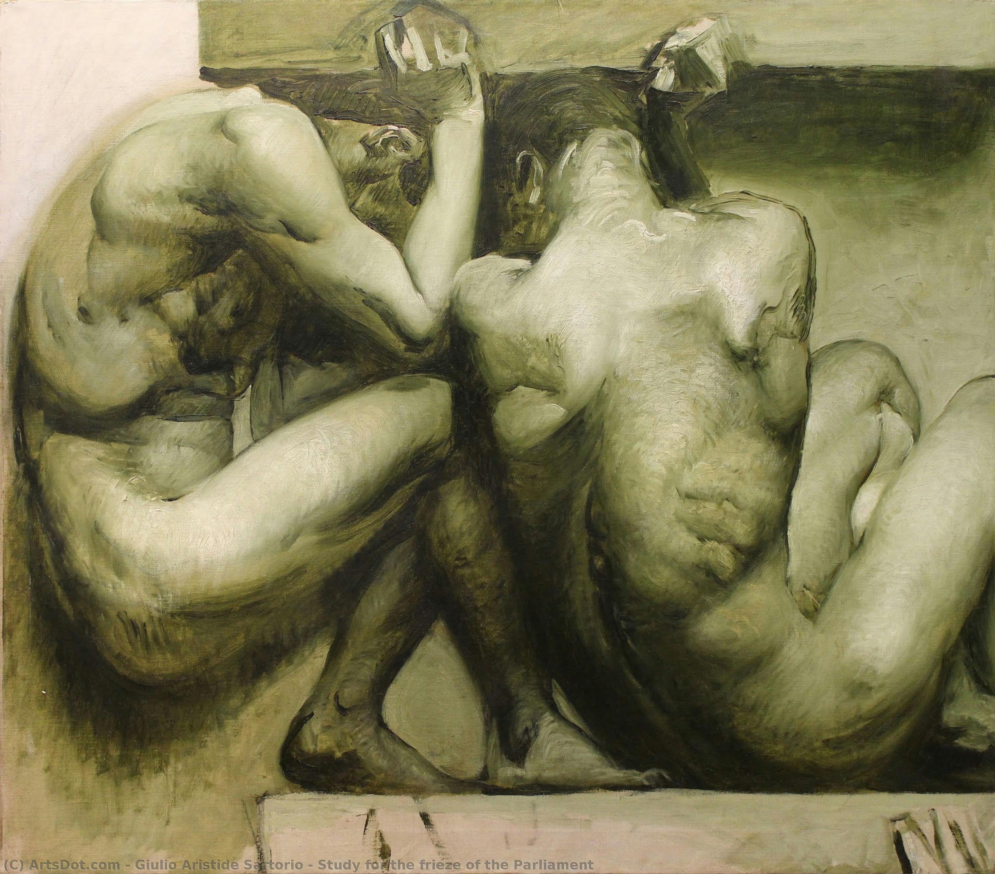 Study For The Frieze Of The Parliament — Giulio Aristide Sartorio
