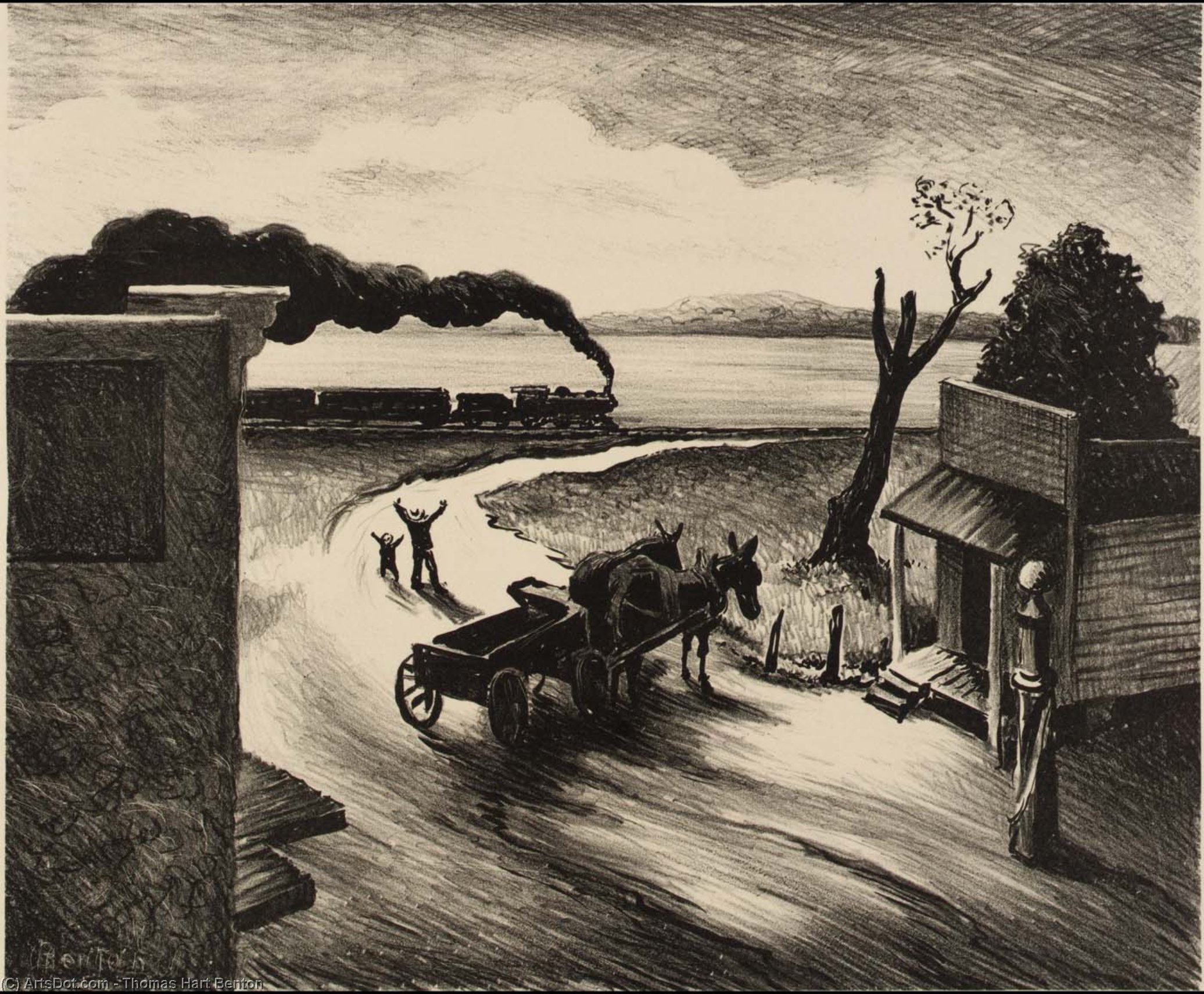 Edge Of Town — Thomas Hart Benton