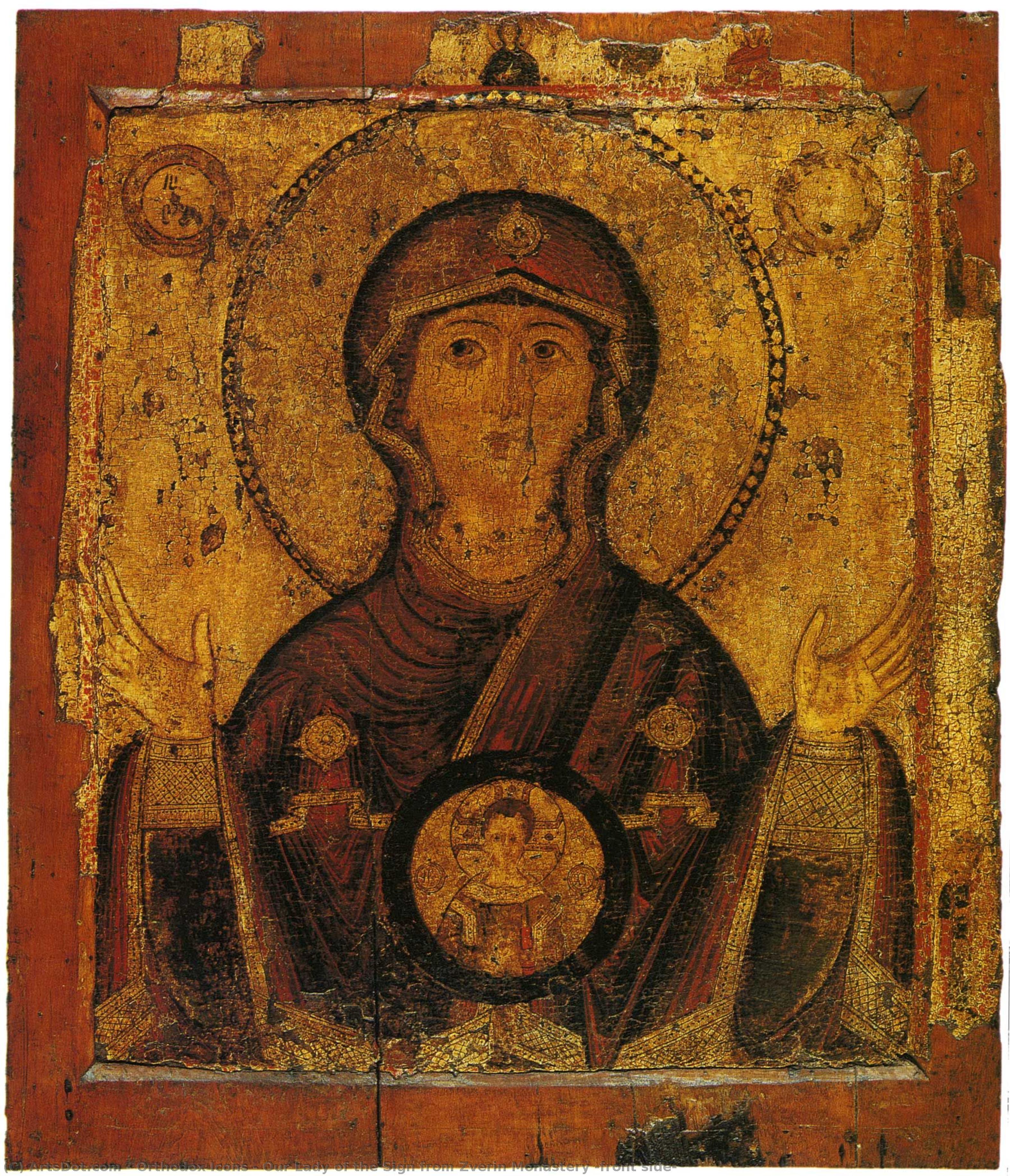 Our Lady Of The Sign From Zverin Monastery (front Side) — Orthodox Icons
