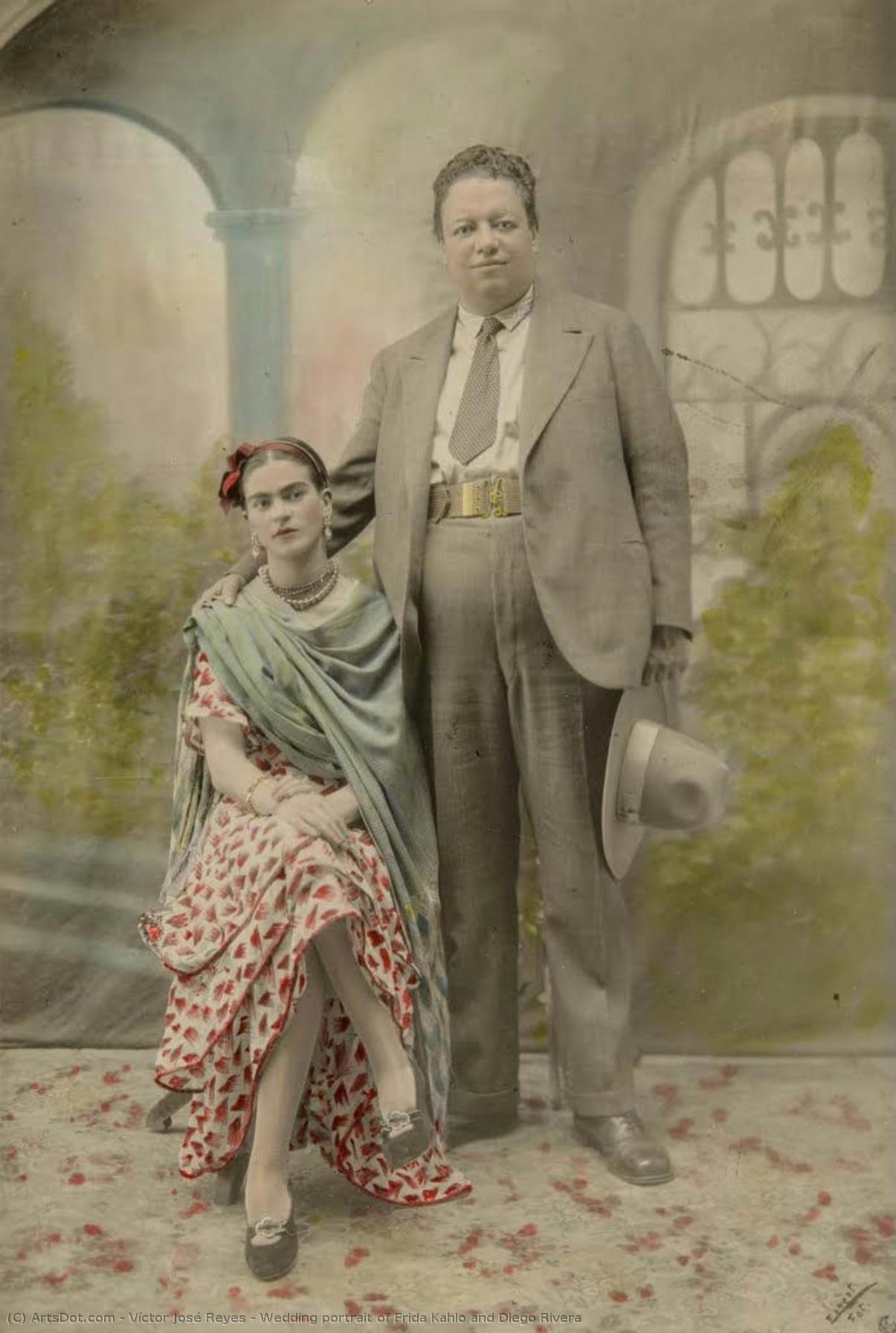 Wedding Portrait Of Frida Kahlo And Diego Rivera — Víctor José Reyes