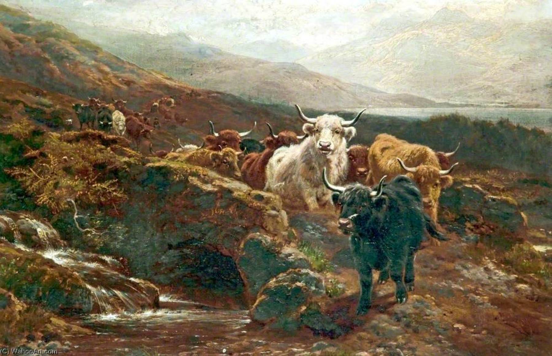 Scottish Landscape, Highland Cattle — William Watson Ii