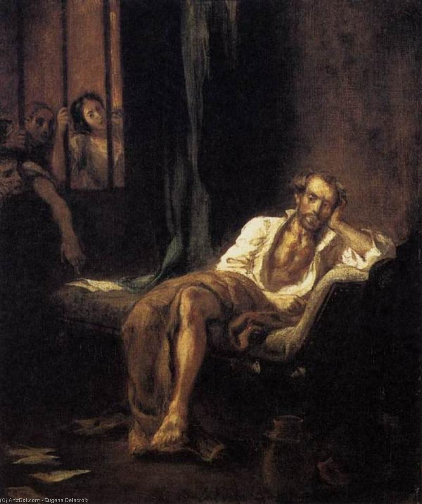 Tasso In The Madhouse — Eugène Delacroix
