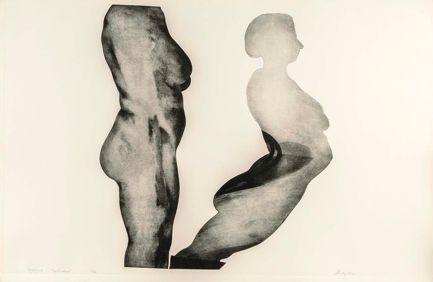 (the Artist And The Model, Portfolio) Diptych The Model — Michael Mazur