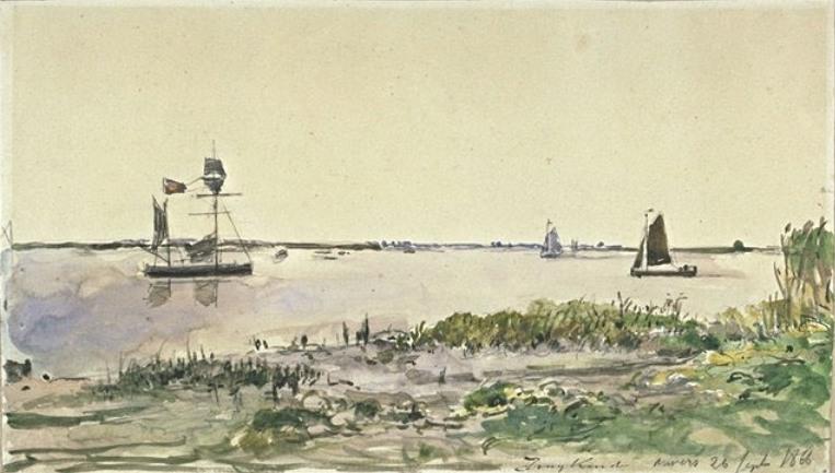 Fishing Boats In Antwerp — Johan Barthold Jongkind