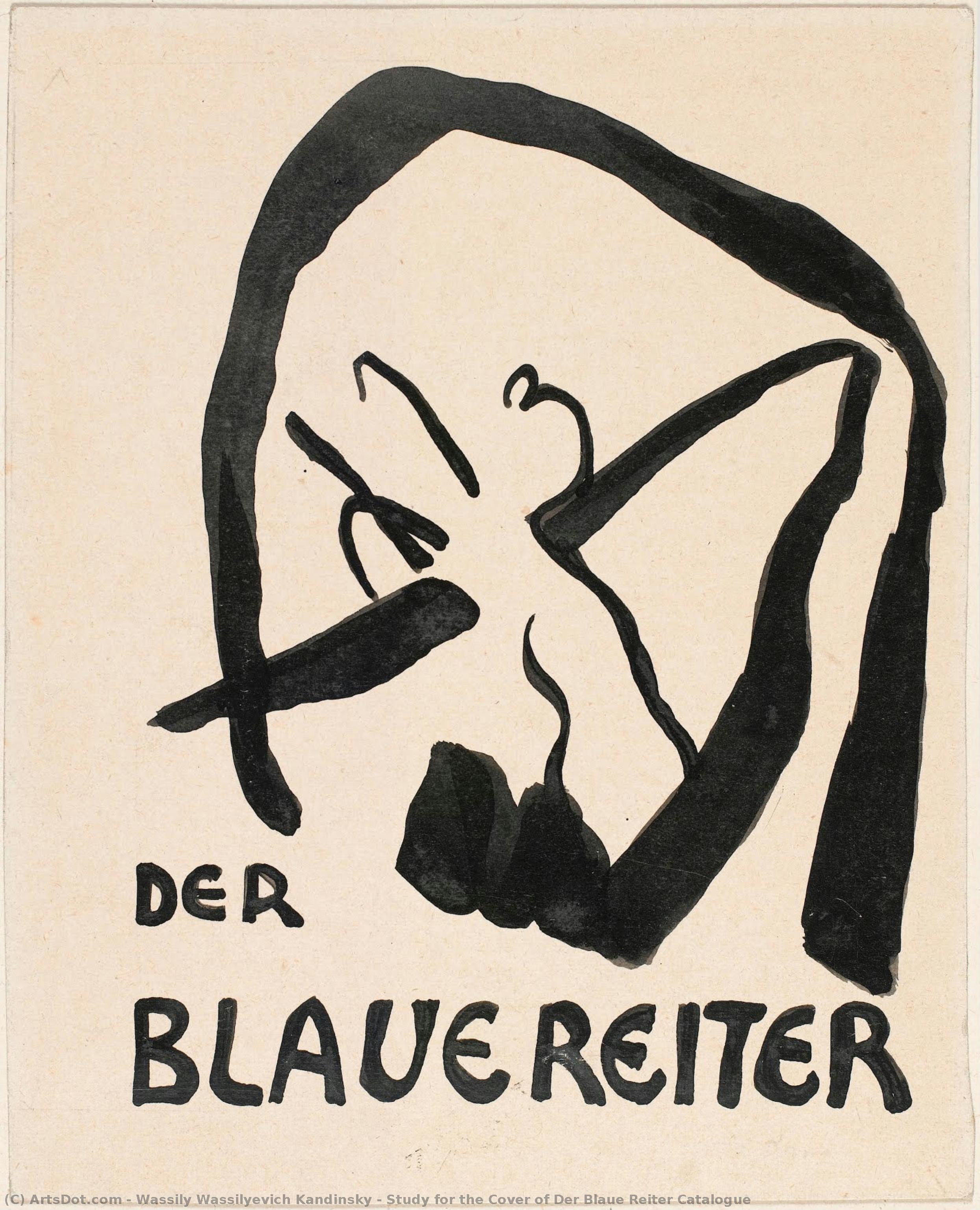 Studie Für Den Deckel Des Katalogs Des Blauen Reiters — Wassily Wassilyevich Kandinsky