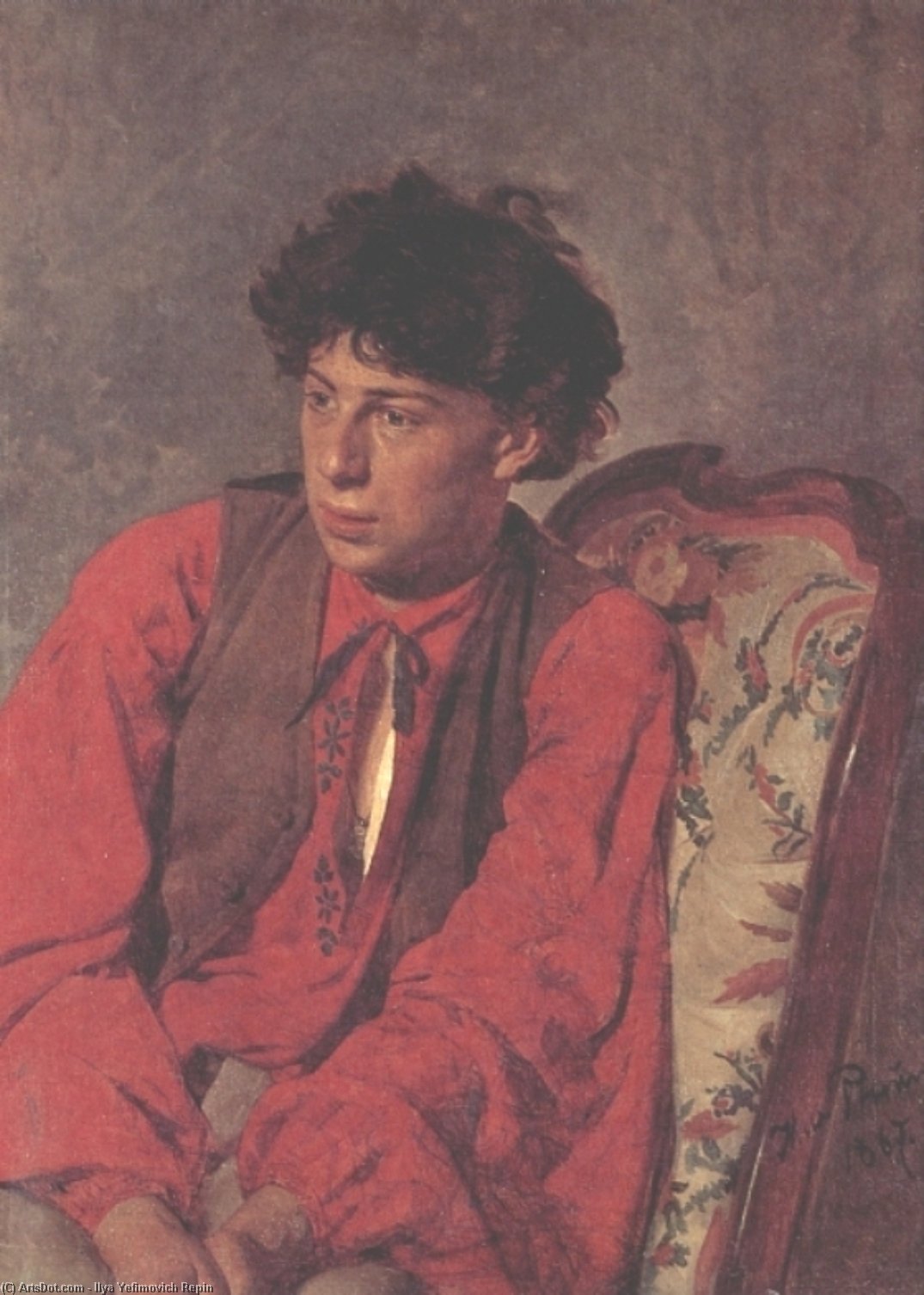 Portrait Of V. E. Repin, The Artist's Brother — Ilya Yefimovich Repin