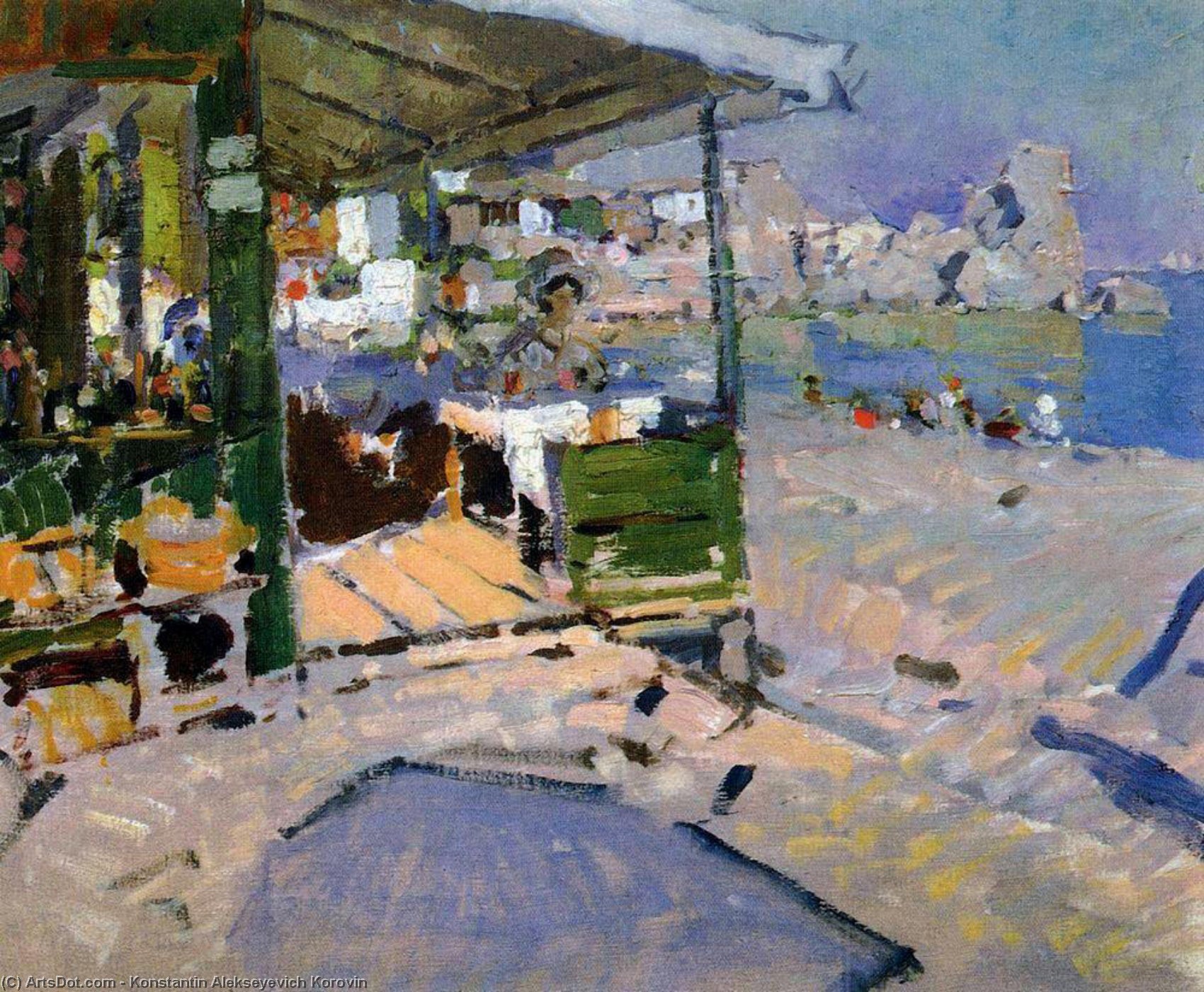 On The Beach In The Crimea — Konstantin Alexeievitch Korovin