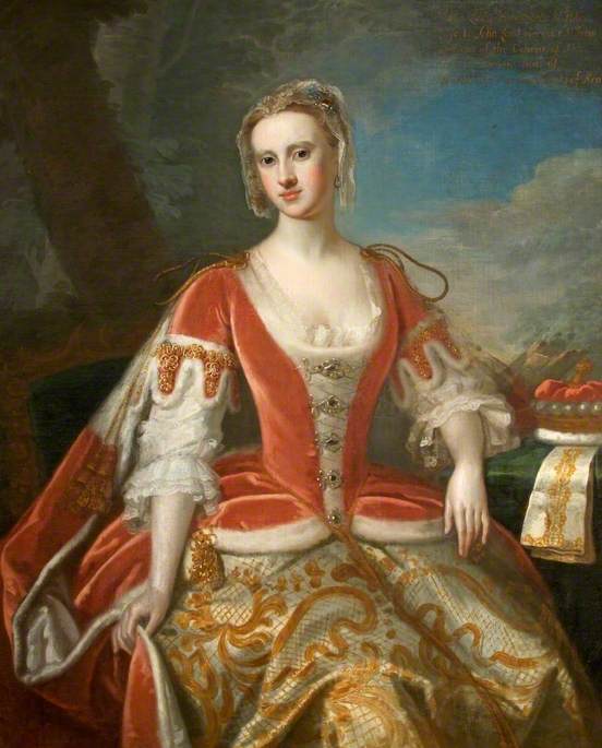 Anne Furnese (1711–1747), First Wife Of The 2nd Viscount St John, In Coronation Robes — Isaac Whood
