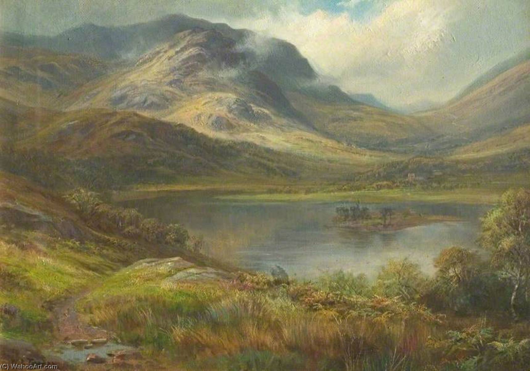 Grasmere And Holm Crag From Red Bank, Cumbria — William Lakin Turner