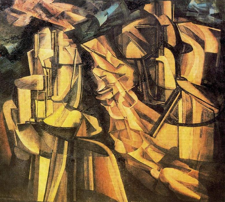 El Rey Y La Reina Rodeados Por Desnudos Rápidos — Marcel Duchamp