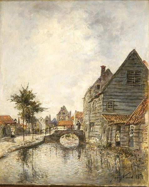 Canal Intérieur De La Ville De Dordrecht — Johan Barthold Jongkind