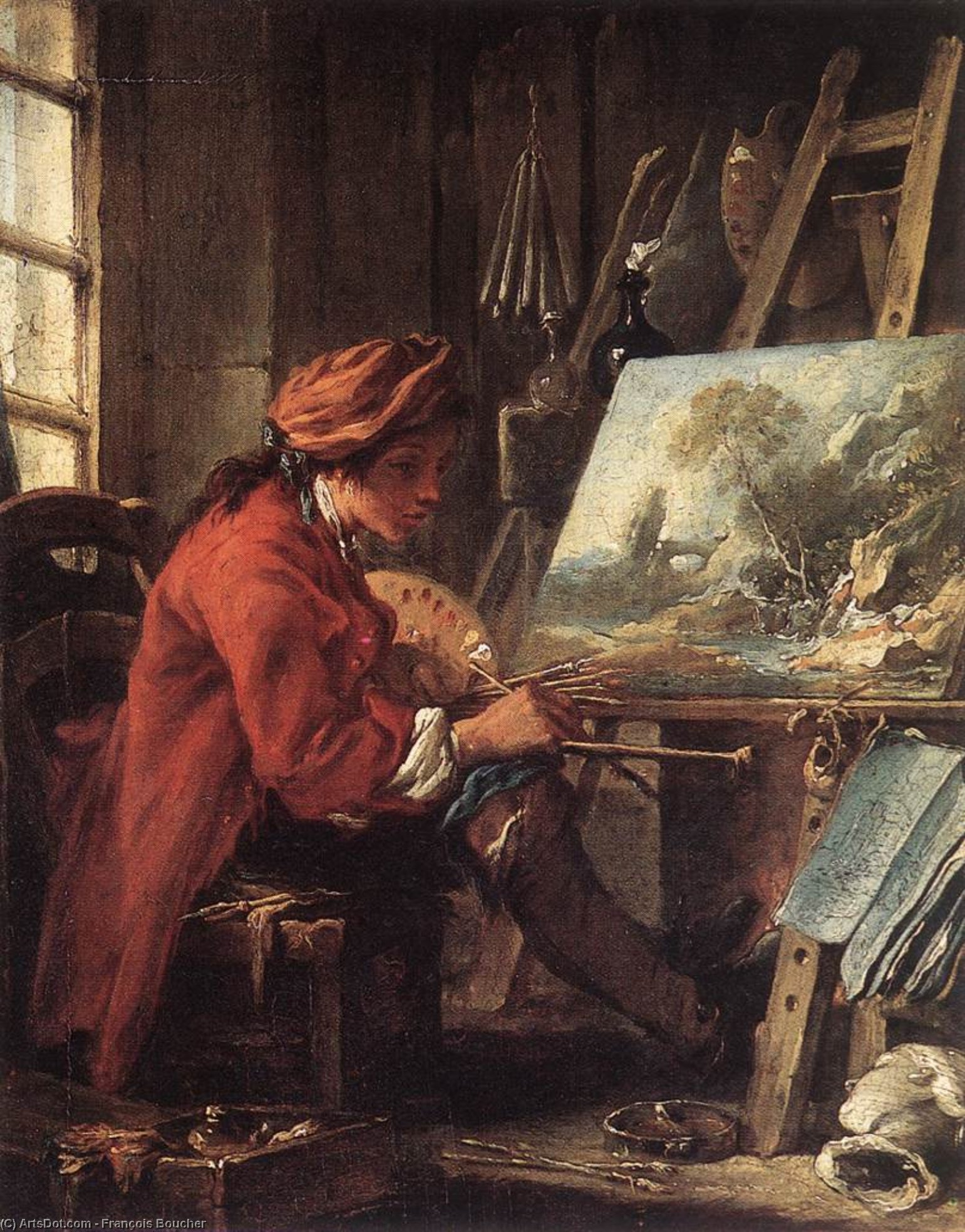 Painter In His Studio — Франсуа Буше