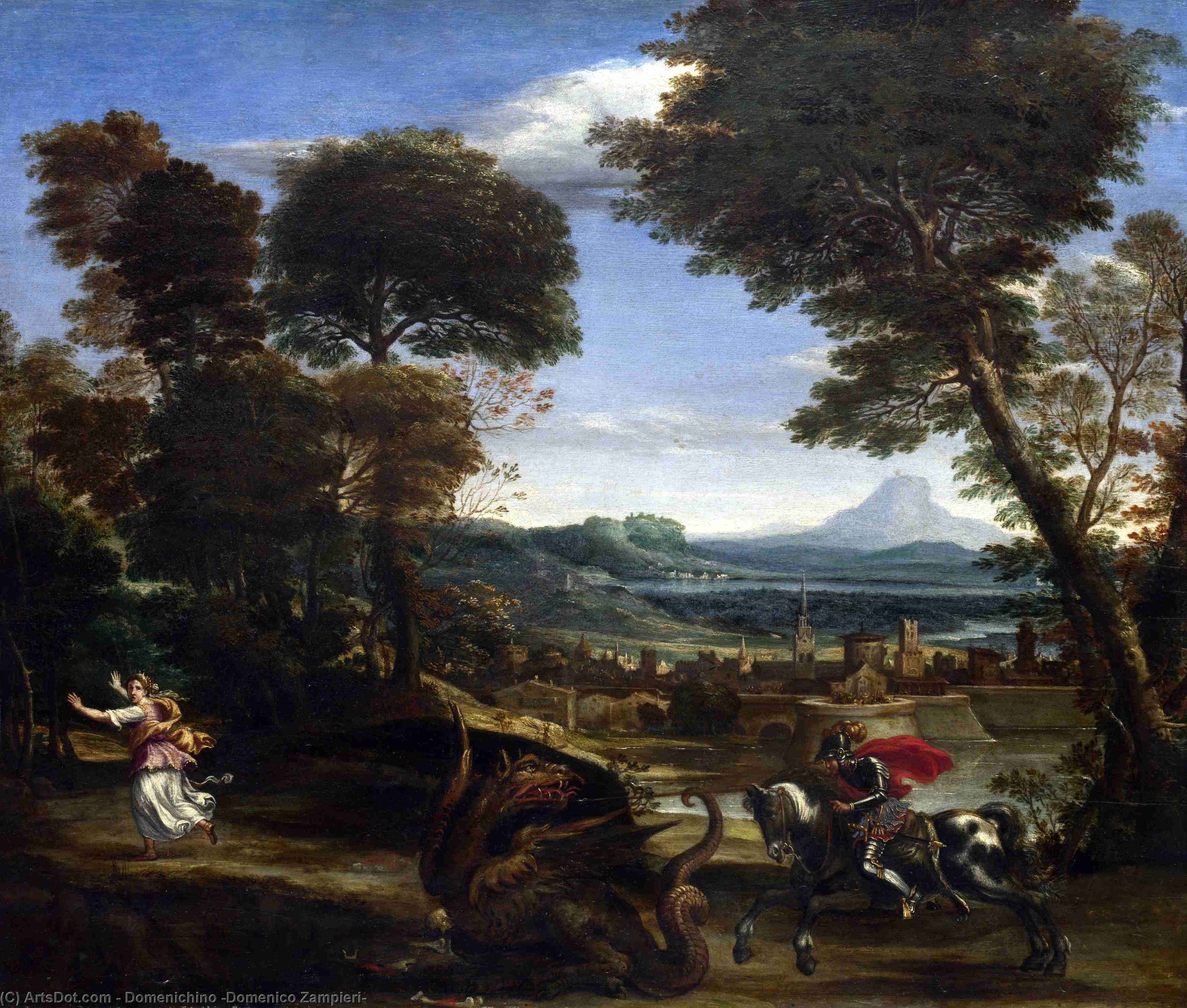 Saint George Killing The Dragon — Domenichino (domenico Zampieri)