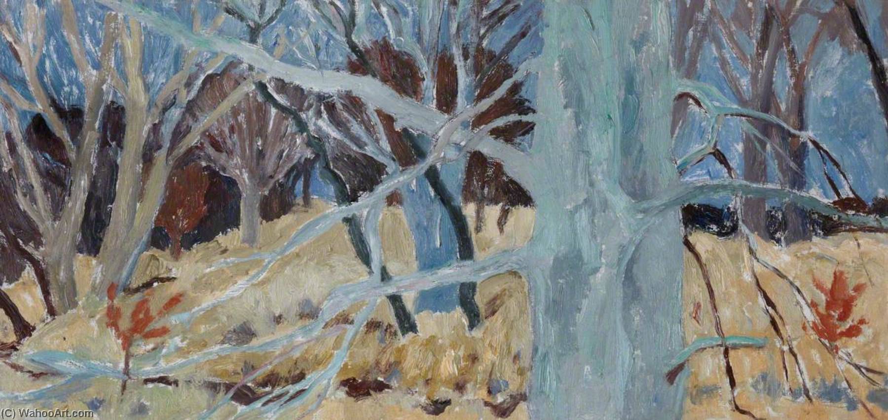 Woodland Landscape, Blue Tree — Sir William George Gillies