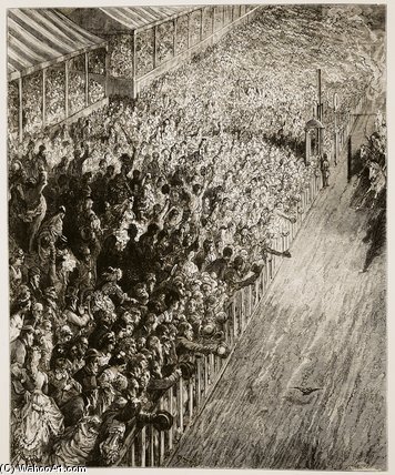 The Finishing Line Of The Derby — Paul Gustave Doré