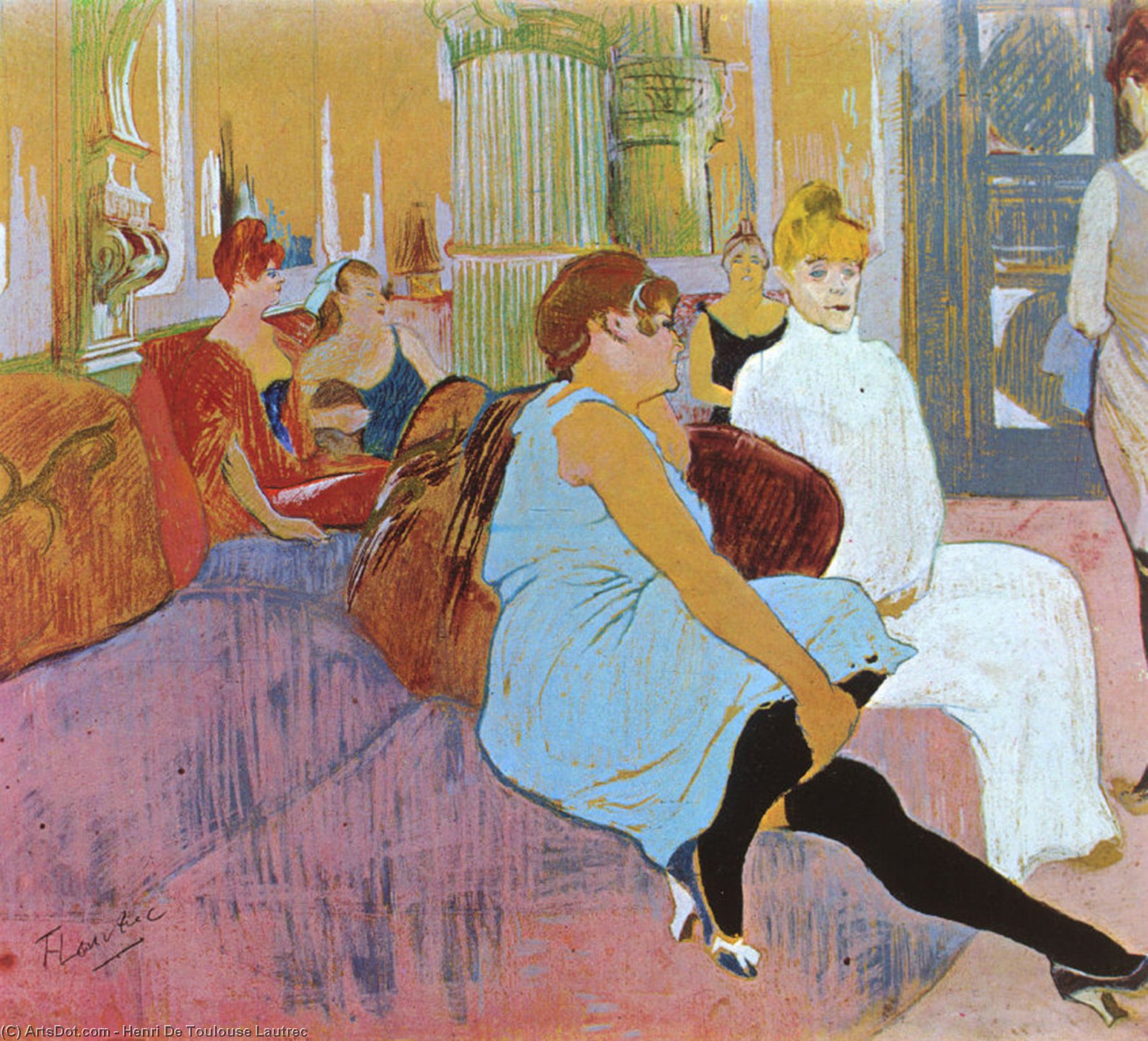 In The Salon In The Rue Des Moulins (9) — Henri De Toulouse-lautrec