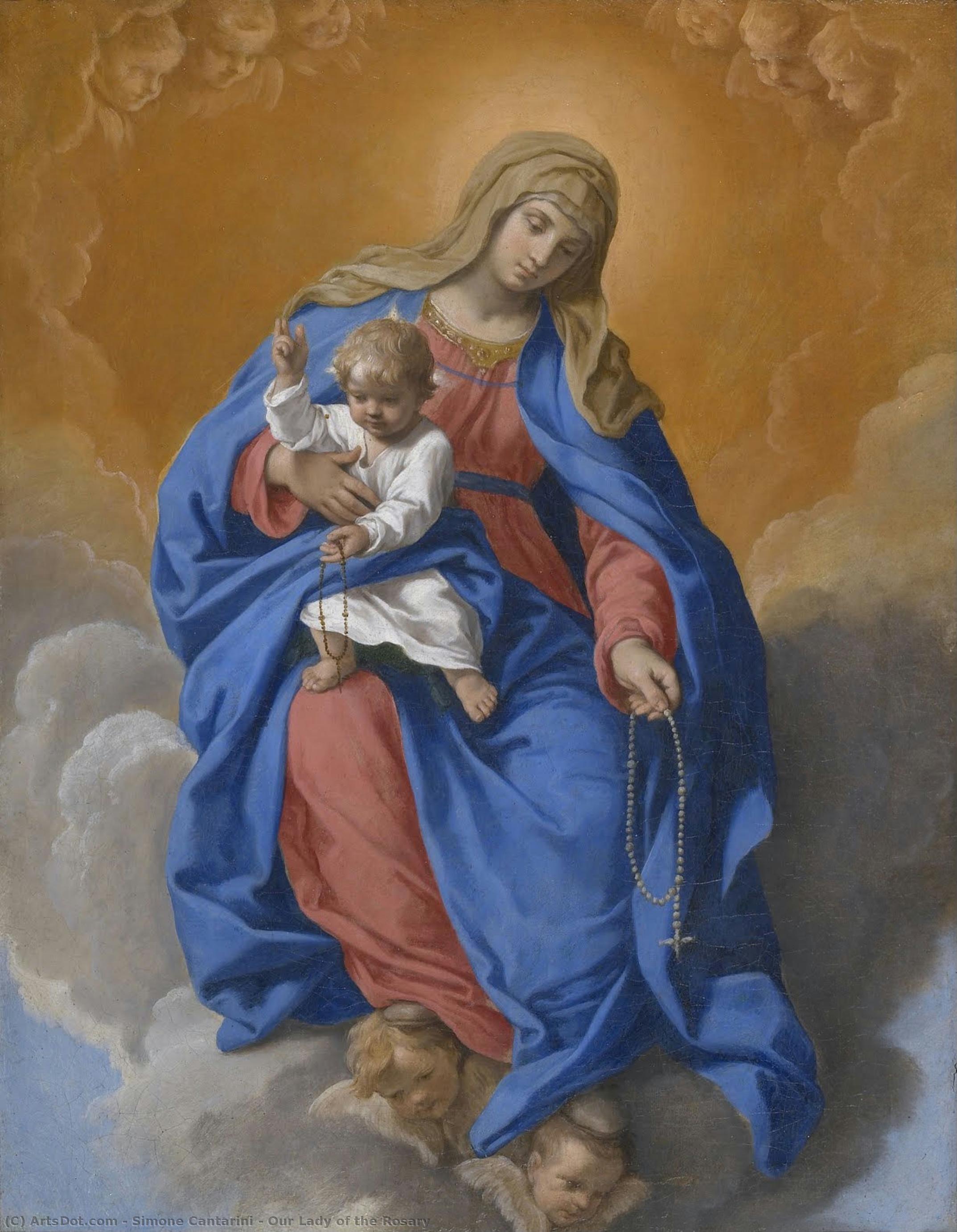 Our Lady Of The Rosary — Simone Cantarini
