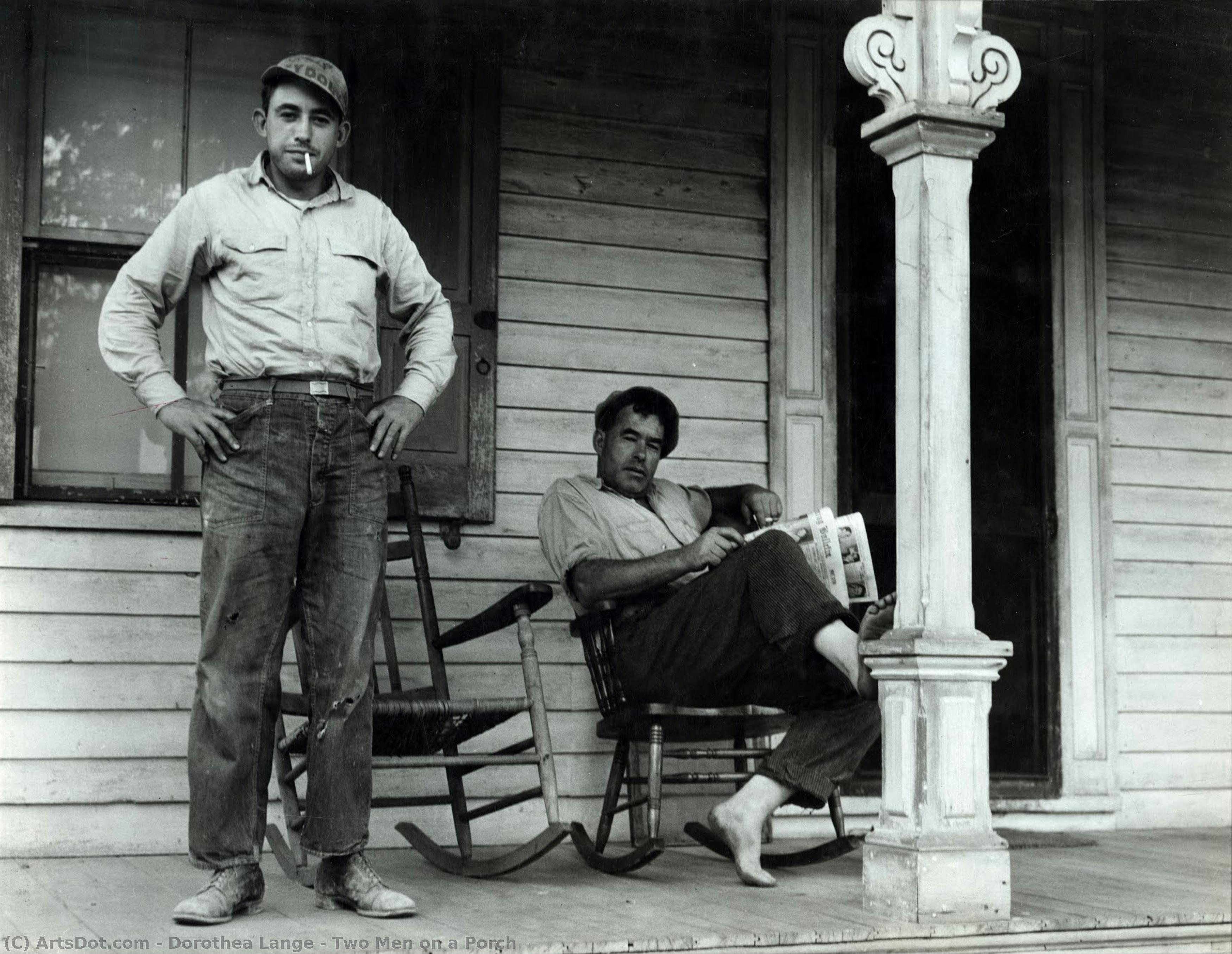 Dos Hombres En Un Porche — Dorotea Lange