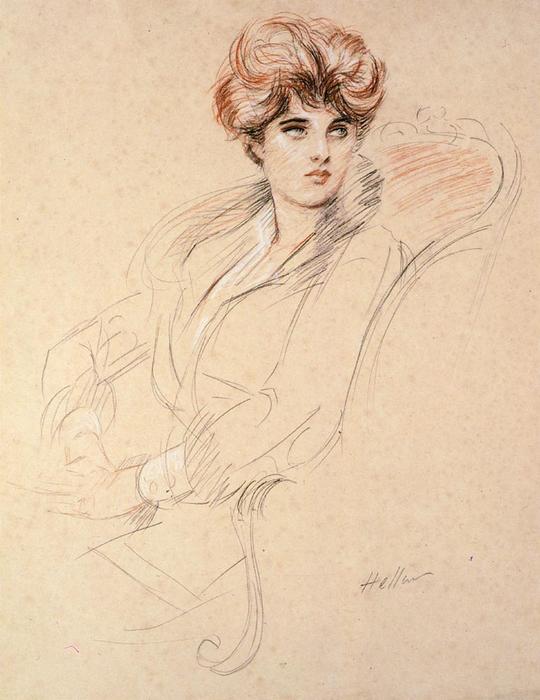 Portrait Of A Lady, Seated — Paul César Helleu