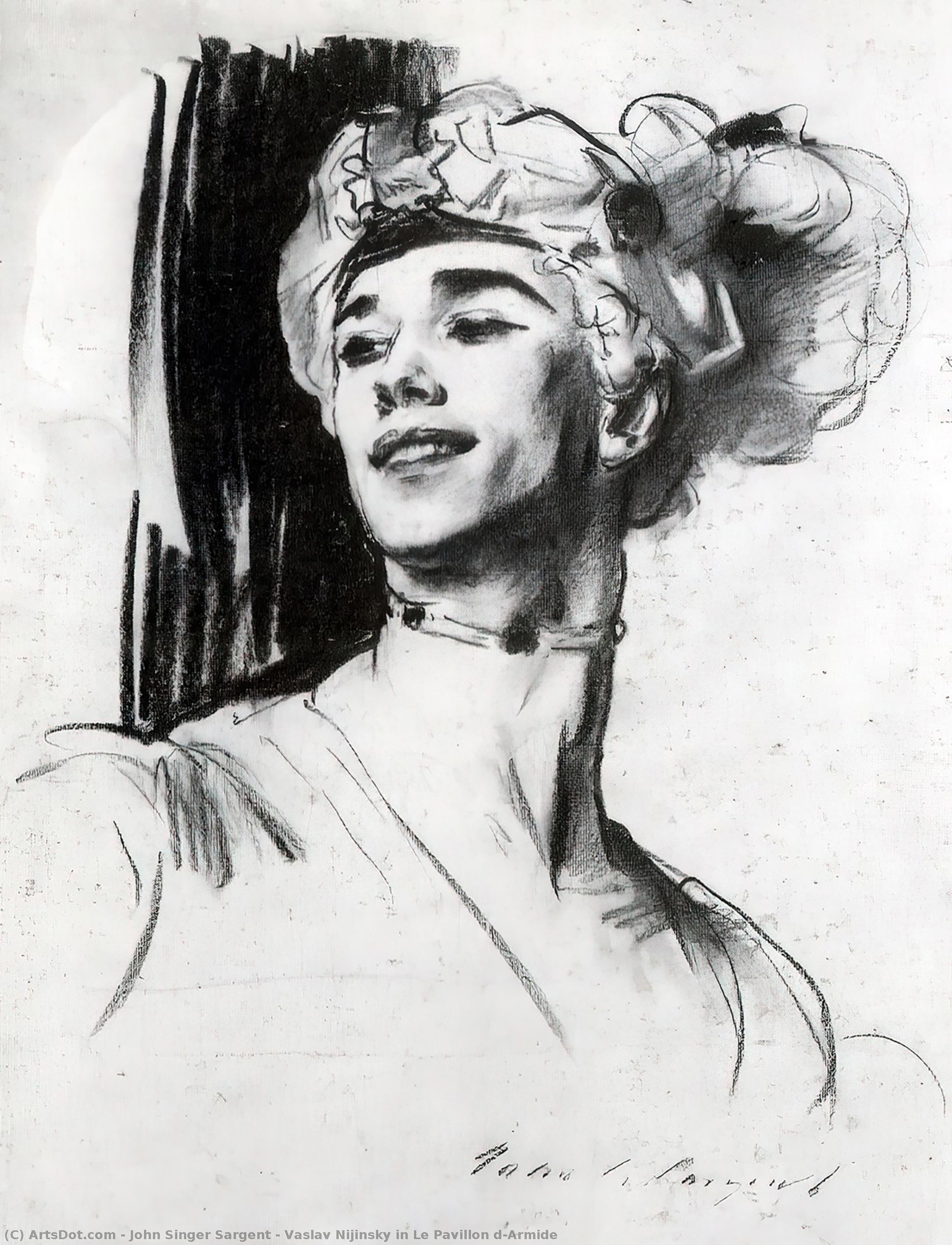 Vaslav Nijinsky En Le Pavillon D'armide — John Singer Sargent