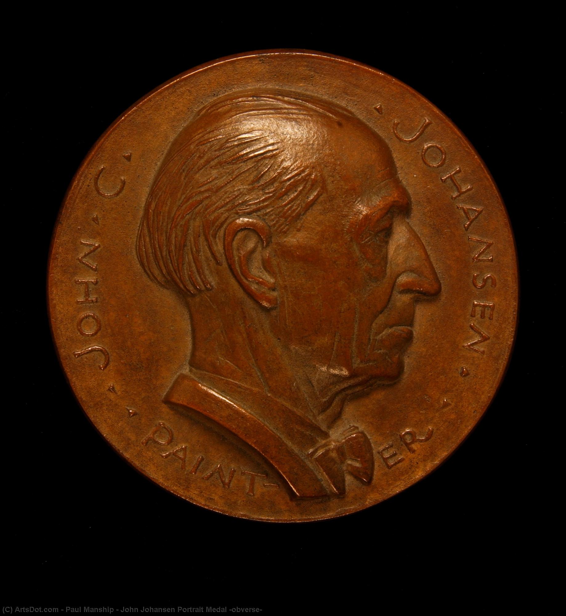 John Johansen Portrait Medal (obverse) — ポール・マンシップ