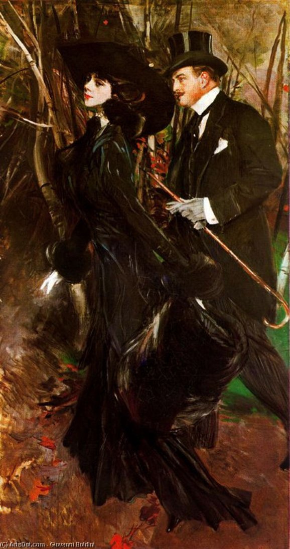 La Passaggiata Al Bois De Boulogene — Giovanni Boldini