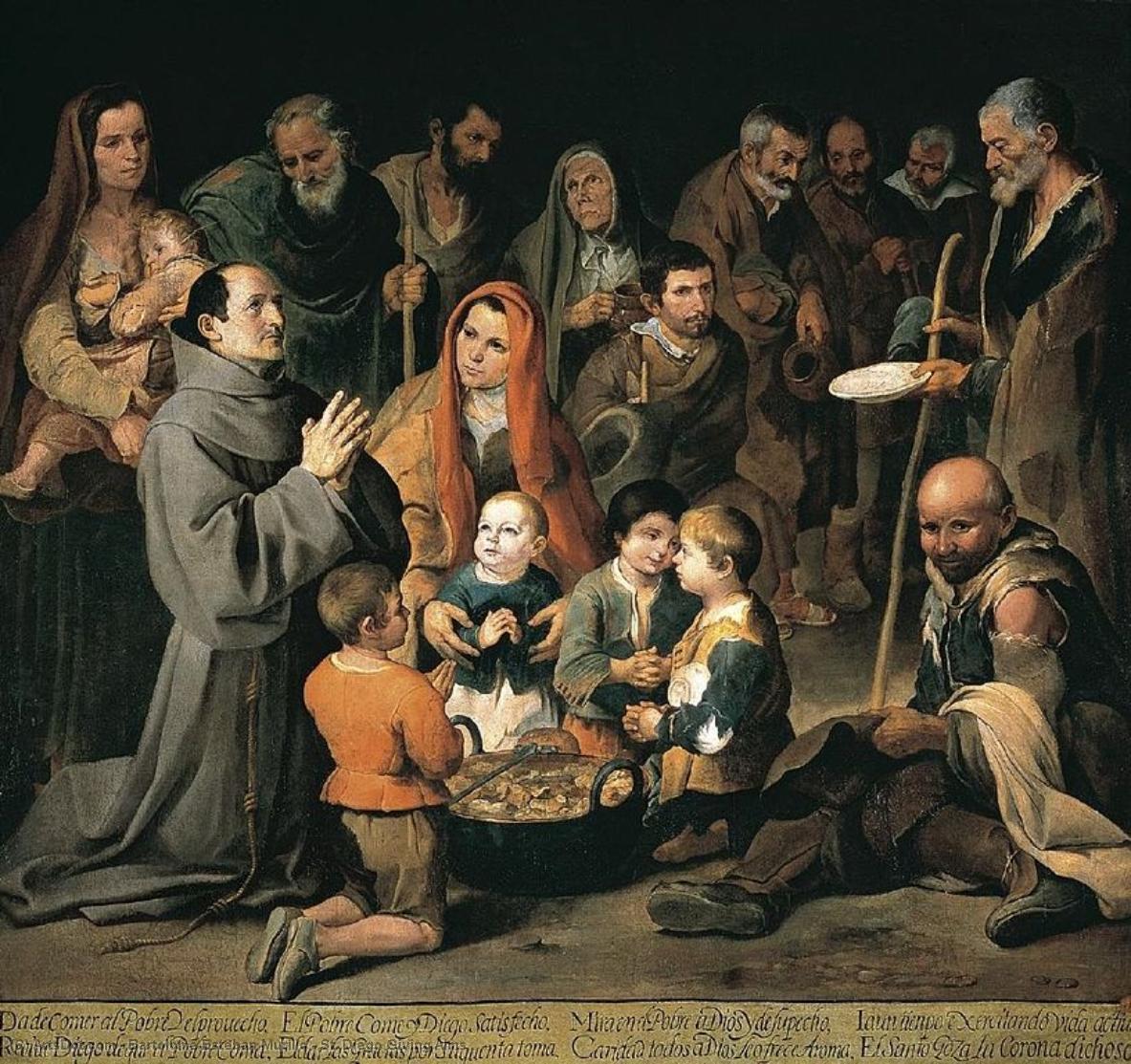St. Diego Giving Alms — Bartolomé Esteban Murillo