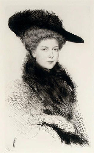 Woman With Fur Collar — Paul César Helleu