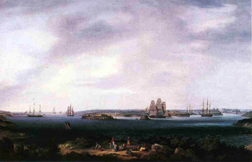 American Warships Anchored At Port Mahon, Spain — Thomas Birch