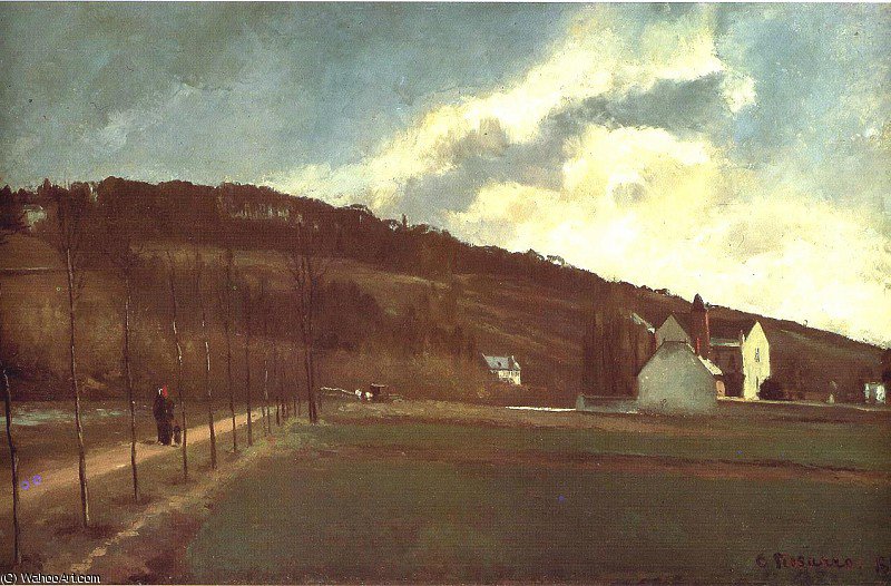 The Banks Of The Marne In Winter. — Camille Pissarro