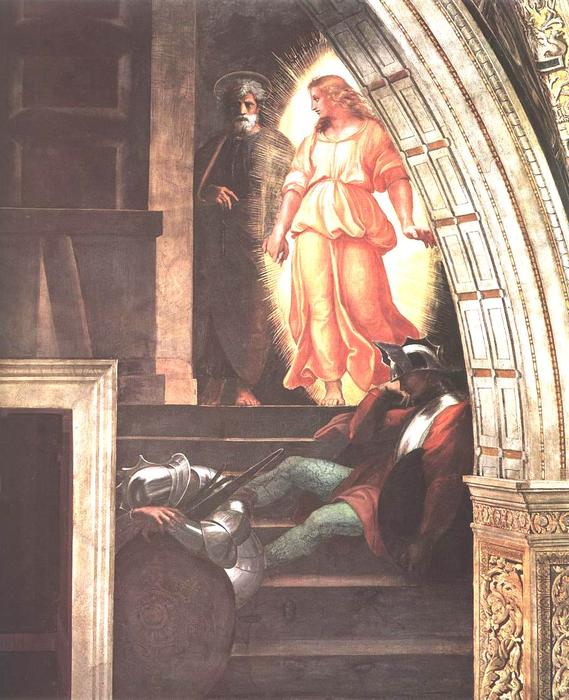 The Liberation Of St Peter (detail 3) (stanza Di Eliodoro) — Rafael