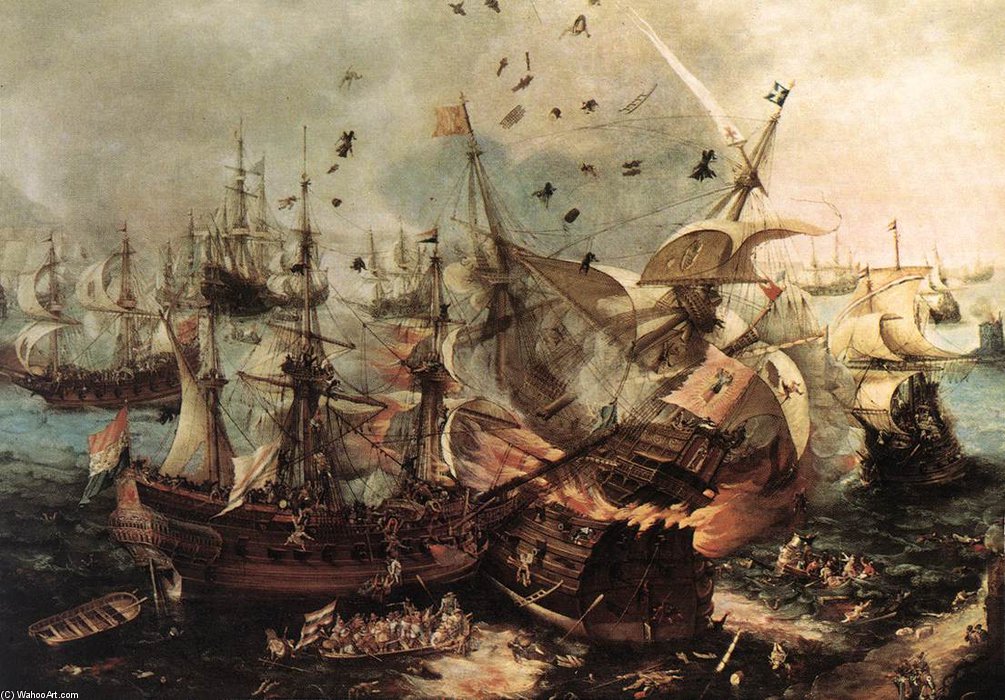 Battle Of Gibraltar — Hendrick Cornelisz. Vroom