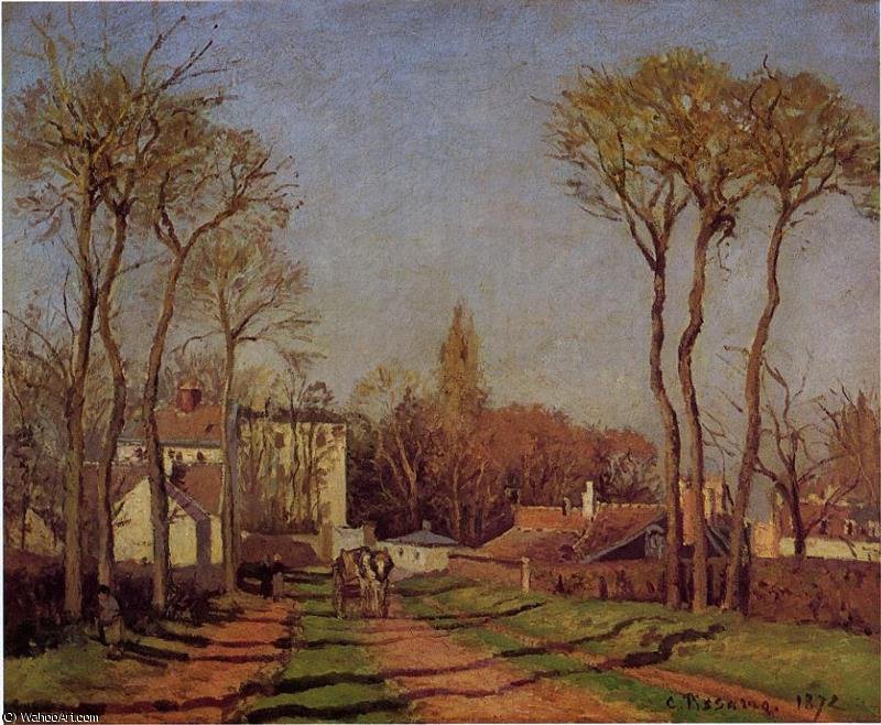 The Entrance To The Village Of Voisins — Camille Pissarro