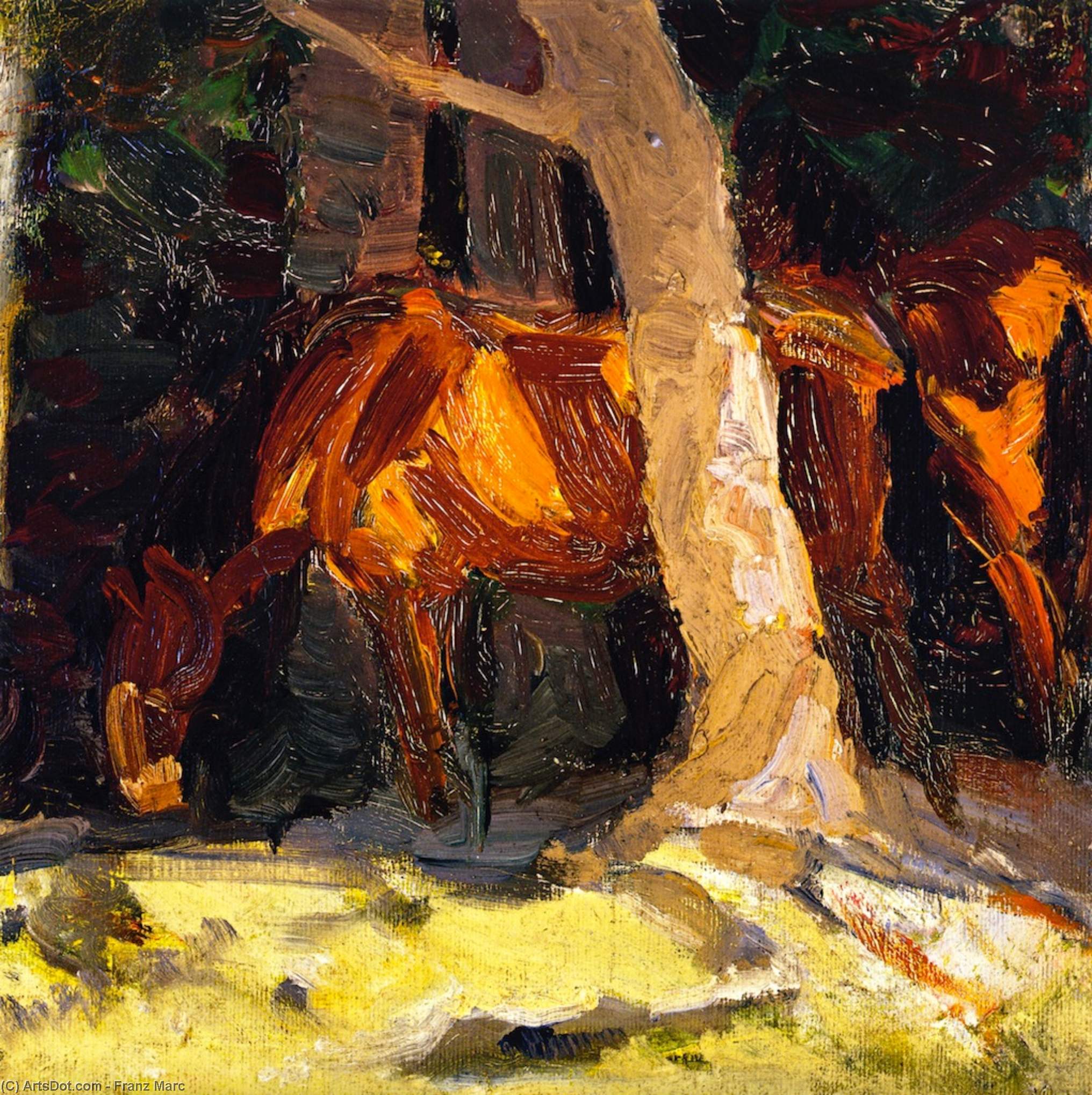 Sketch Of Horses I — Franz Marc