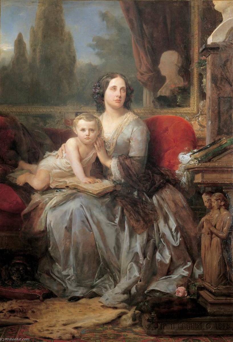 Maria Duquesa Di Galliera With Her Son Fillippo — Léon Cogniet
