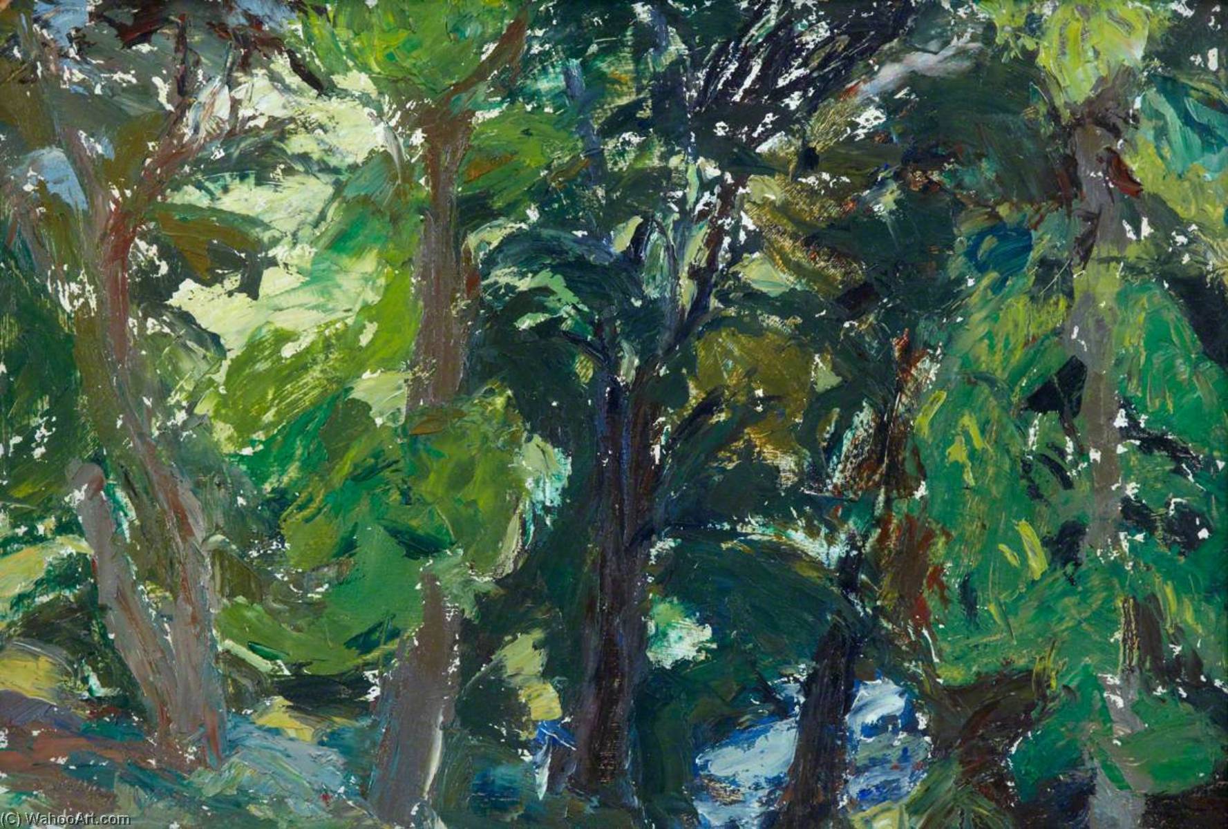 Woods At Temple — Sir William George Gillies