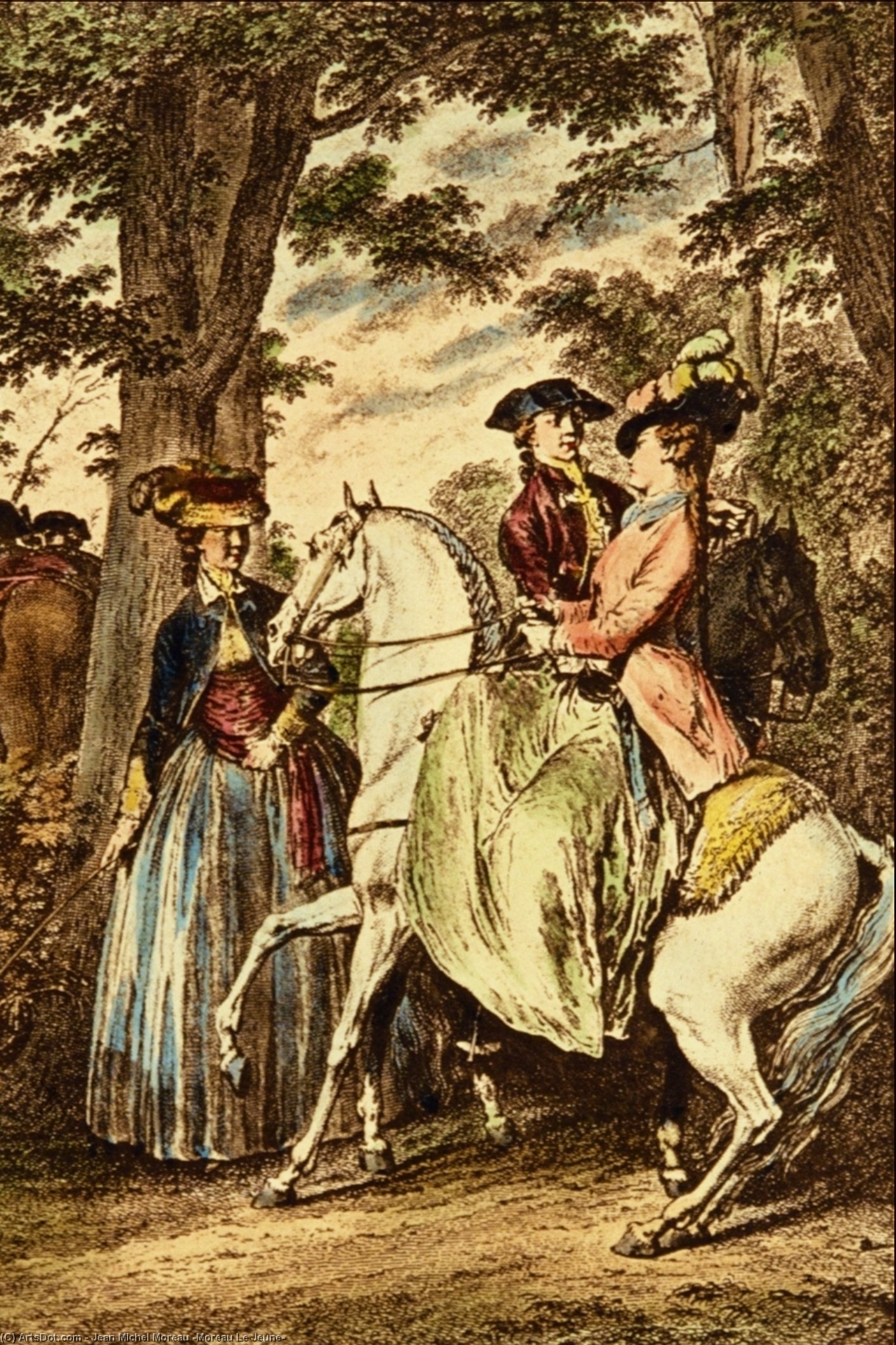 The Meeting At The Bois De Boulogne — Jean Michel Moreau (moreau Der Jüngere)