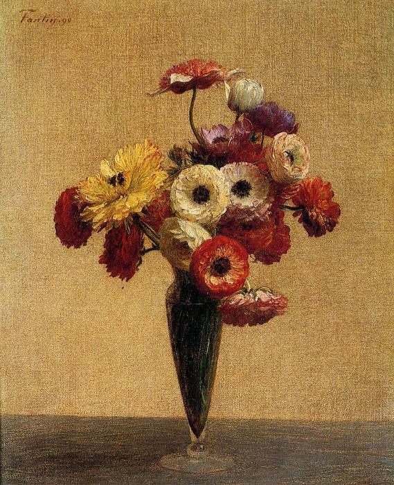 Anemones And Buttercups — Henri Fantin-latour