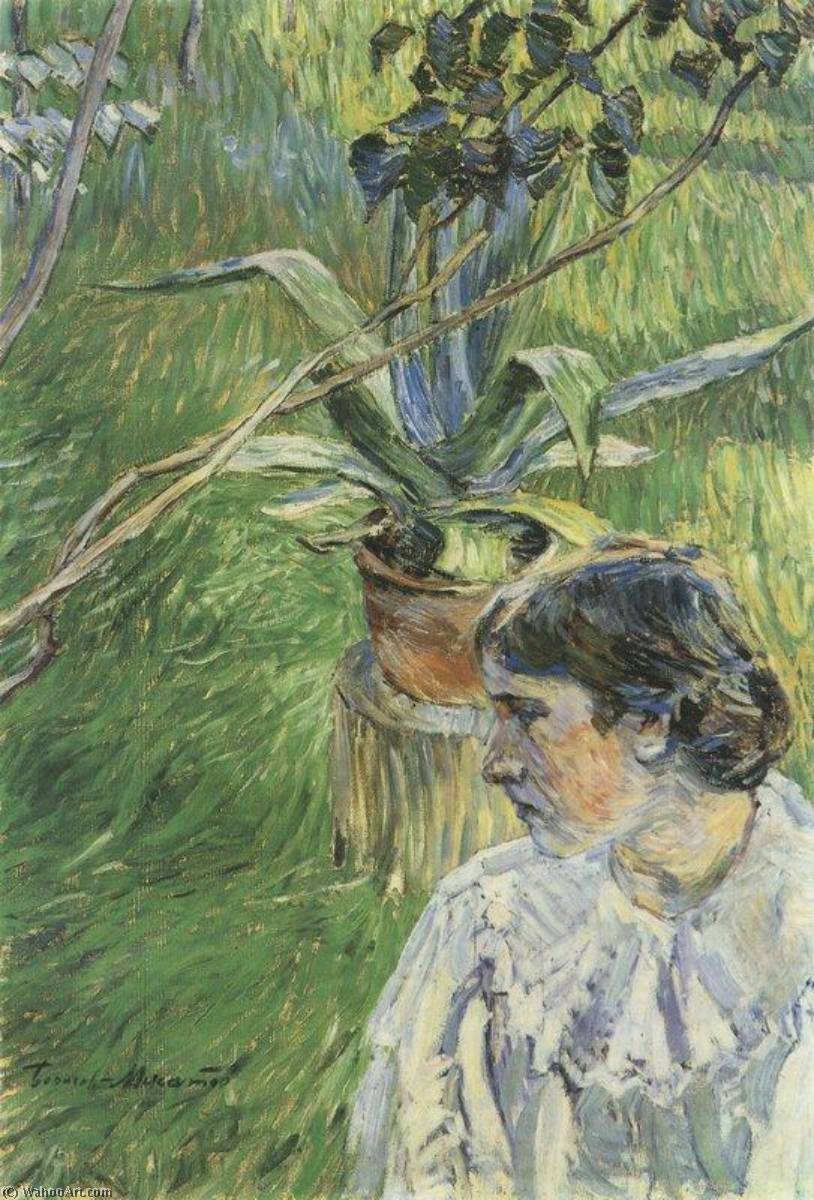 Girl With Agave — Viktor Elpidiforovich Borisov Musatov