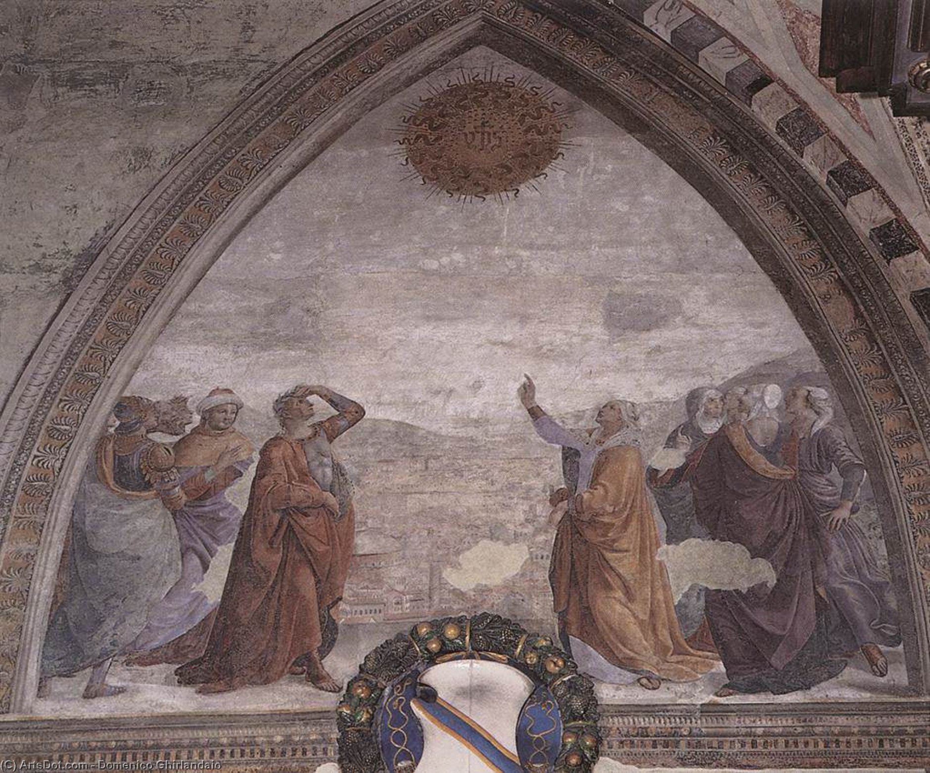 Meeting Of Augustus And The Sibyl — Domenico Ghirlandaio