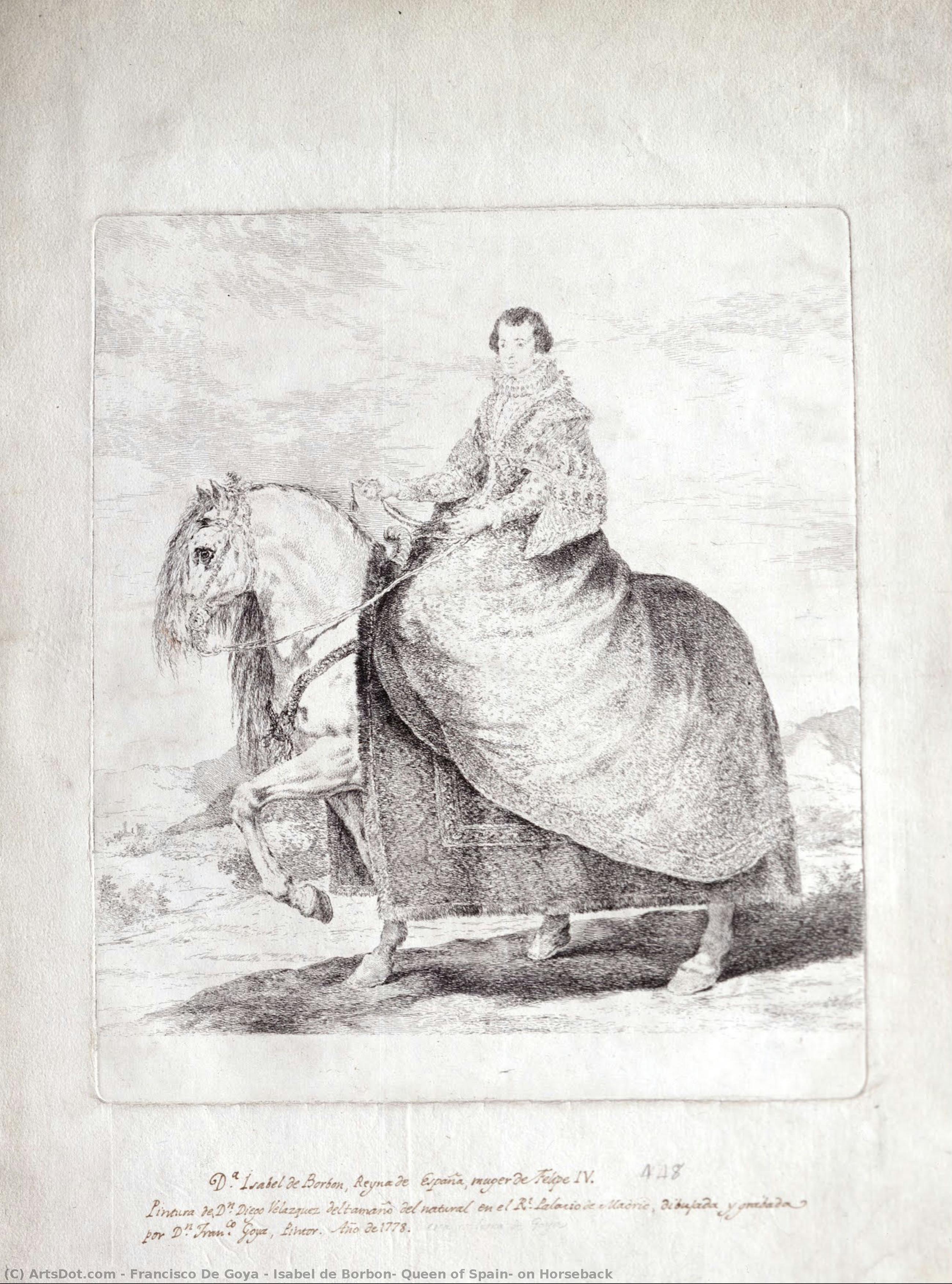 Isabel De Borbon, Queen Of Spain, On Horseback — Francisco José De Goya Y Lucientes