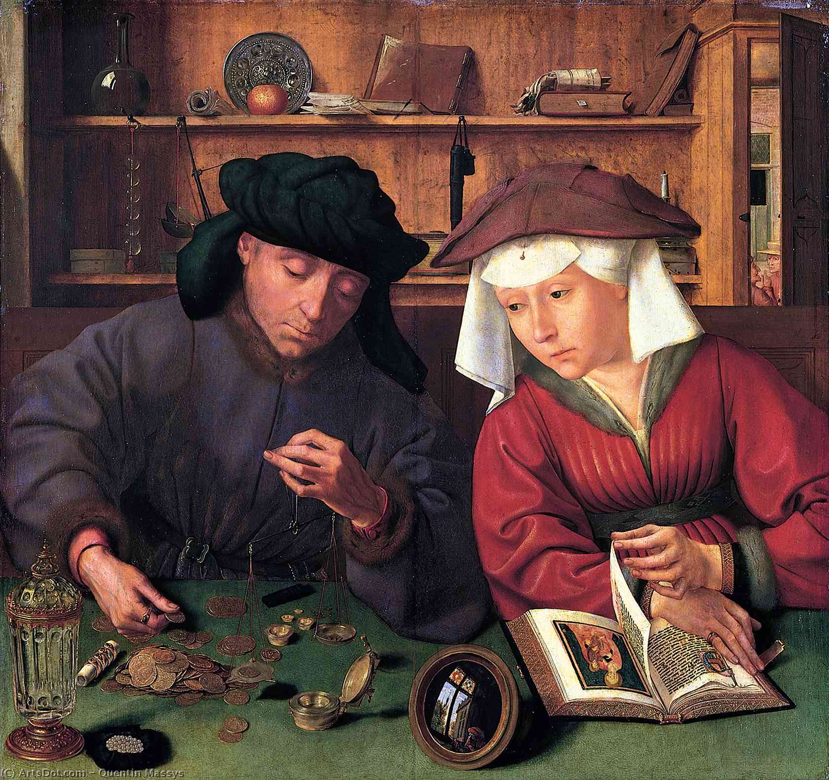 El Prestamista Y Su Esposa — Quentin Matsys