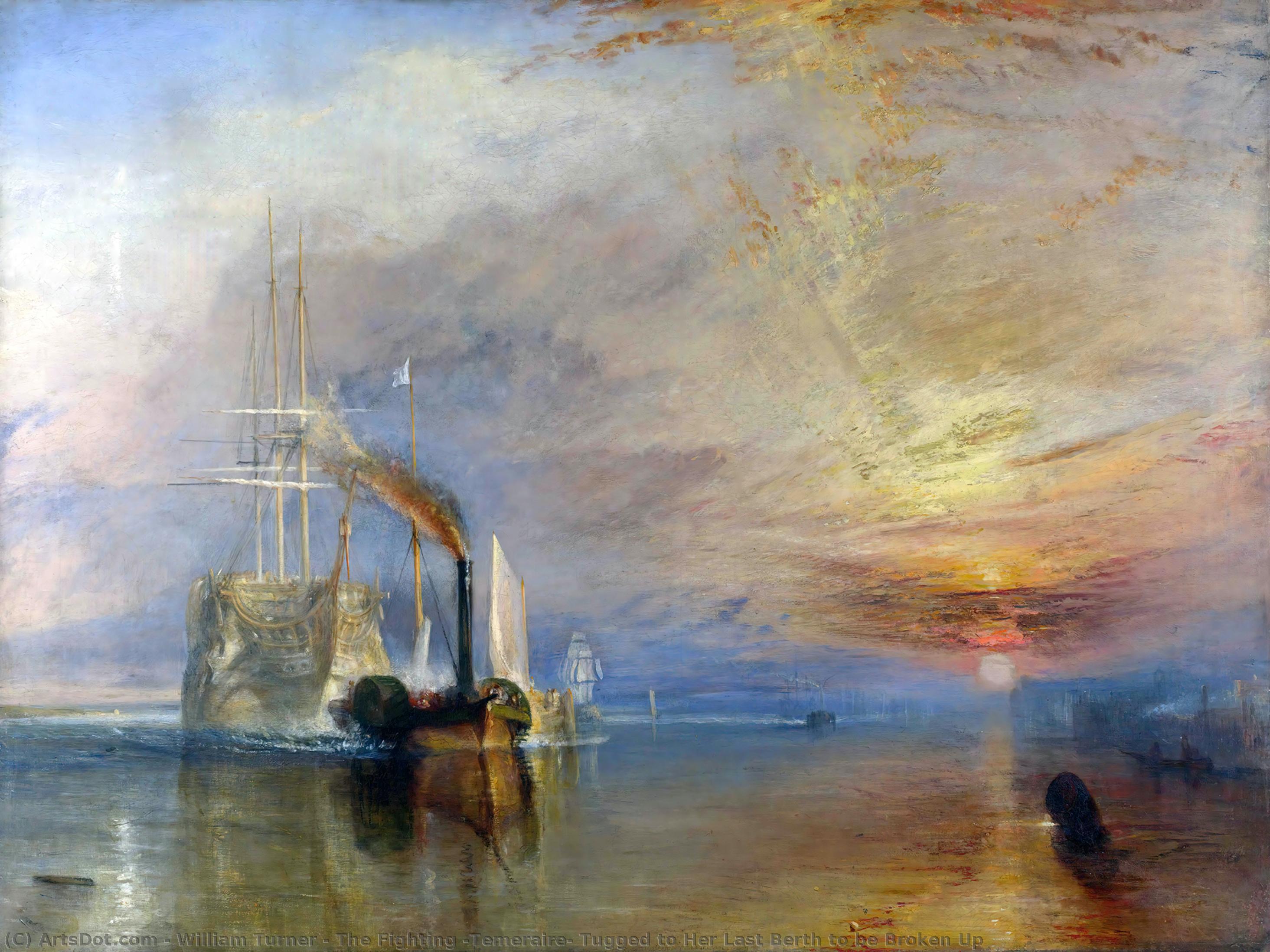The Fighting 'temeraire' Tugged To Her Last Berth To Be Broken Up — Joseph Mallord William Turner
