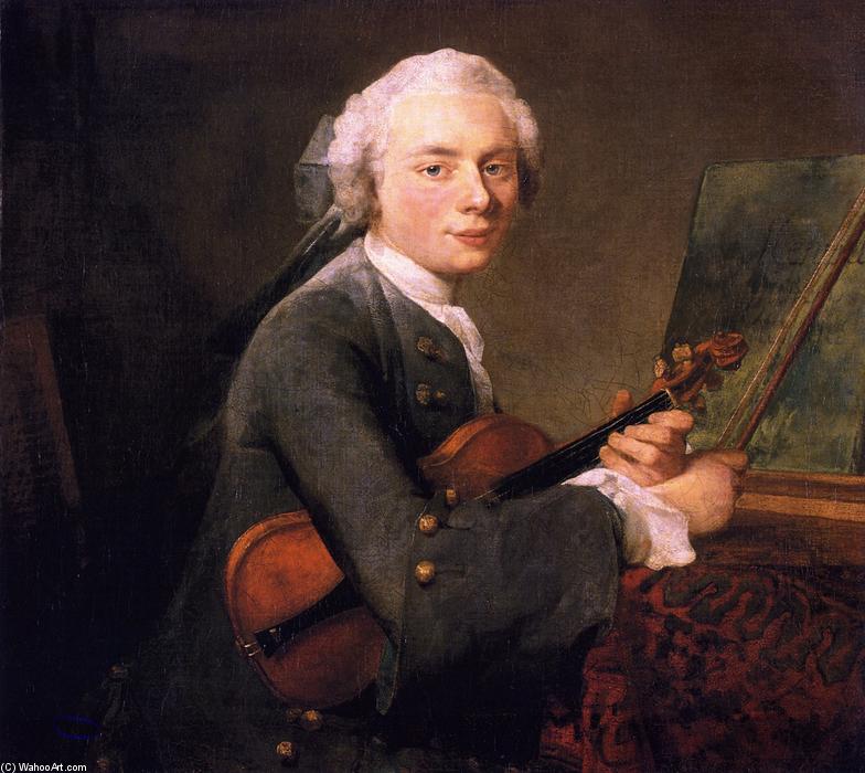 Portrait Von Charles-theodose Godefroy (auch Bekannt Als Junger Mann Mit Geige) — Jean-baptiste-siméon Chardin